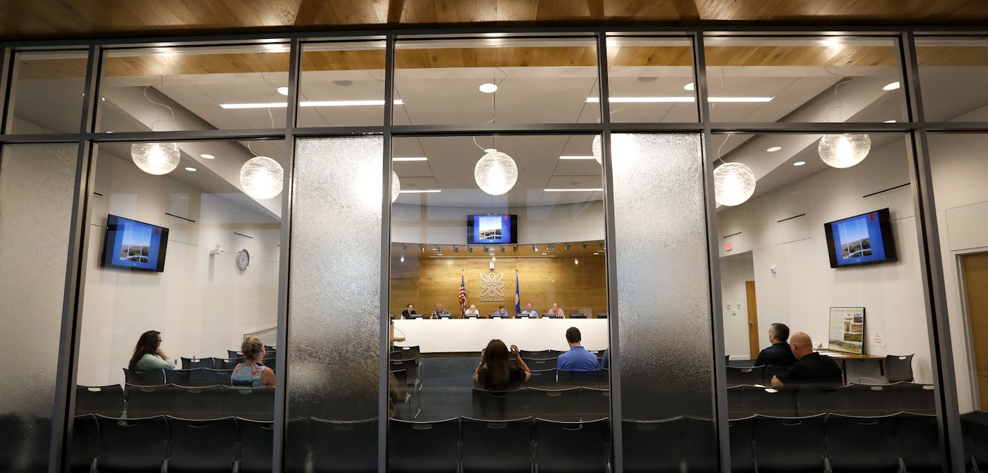 Departments in Forest Lake&#x2019;s new City Hall are divided by bullet-resistant glass that lets officials and security personnel see if there is a threatening situation.