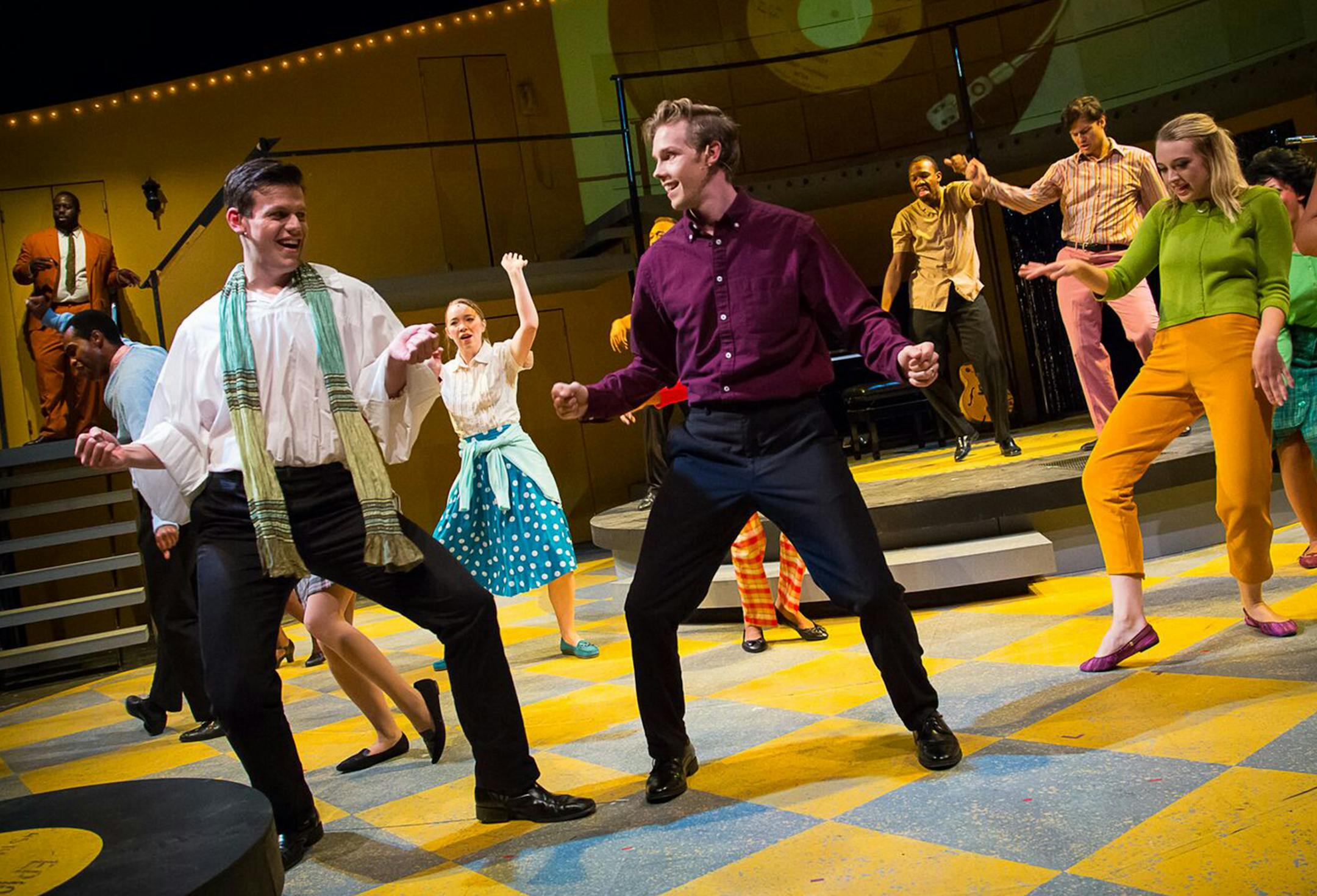 Tyler Michaels, center, returns as the title character in "Teen Idol: The Bobby Vee Story."
Photos by Rick Spaulding