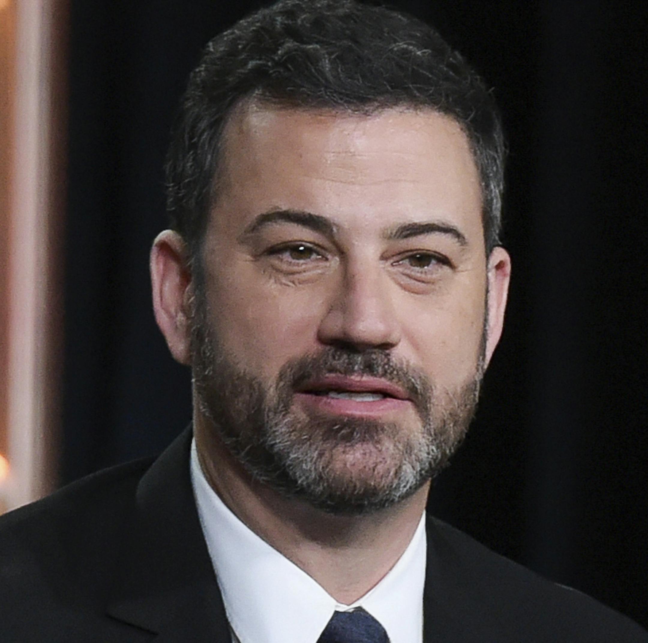 FILE - In this Jan. 8, 2018 photo, Jimmy Kimmel participates in the "Jimmy Kimmel Live and 90th Oscars" panel during the Disney/ABC Television Critics Association Winter Press Tour in Pasadena, Calif. Kimmel is bringing adult film star Stormy Daniels on his show next Tuesday, Jan. 30 on the night of President Donald Trump's State of the Union speech. Daniels is in the news following reports that she had an affair with the future president in 2006. (Photo by Richard Shotwell/Invision/AP, File)