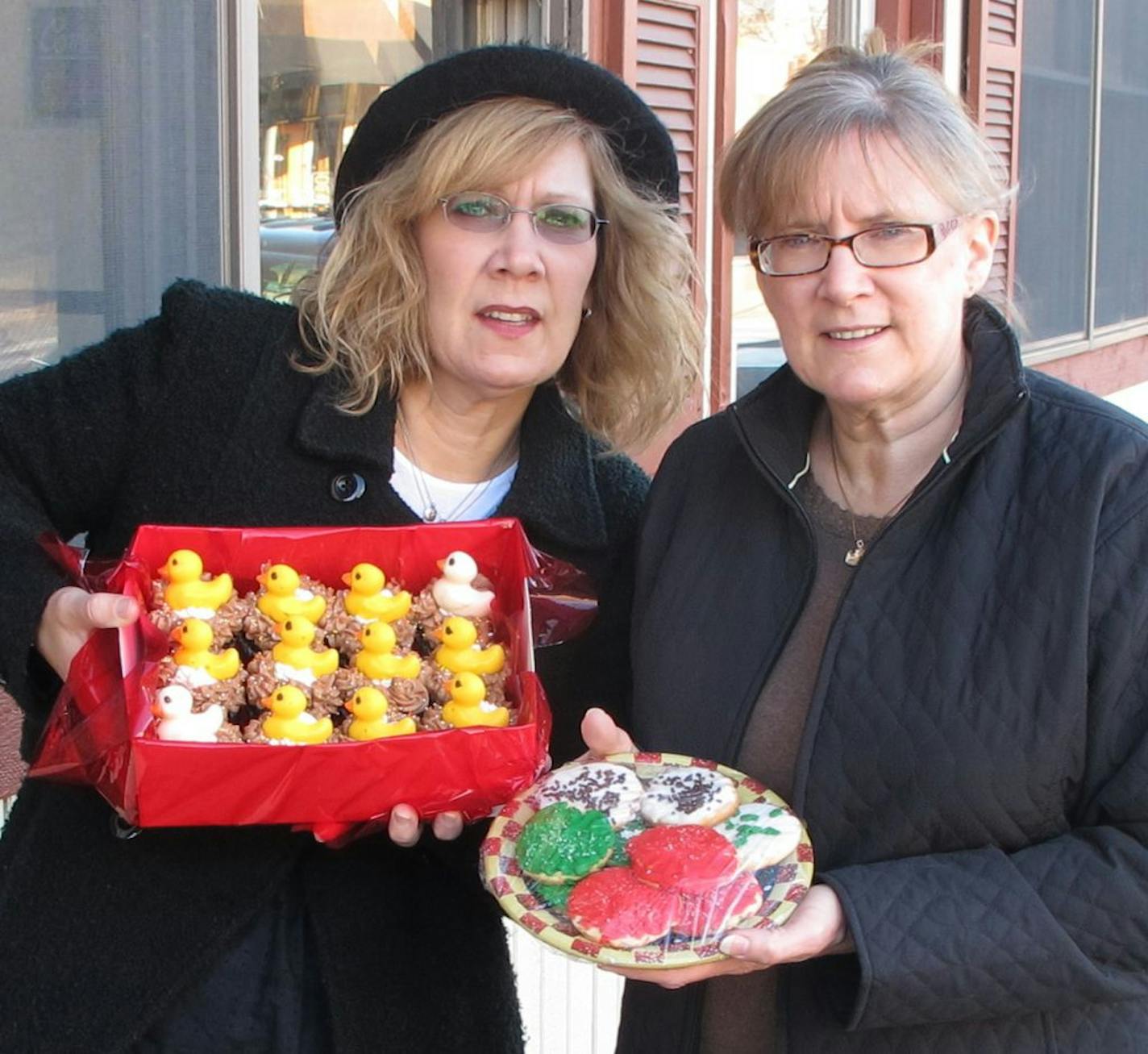 Nancy Zimmerman and Sally Hanks operate Lucky Ducky Cupcakery in May Township.