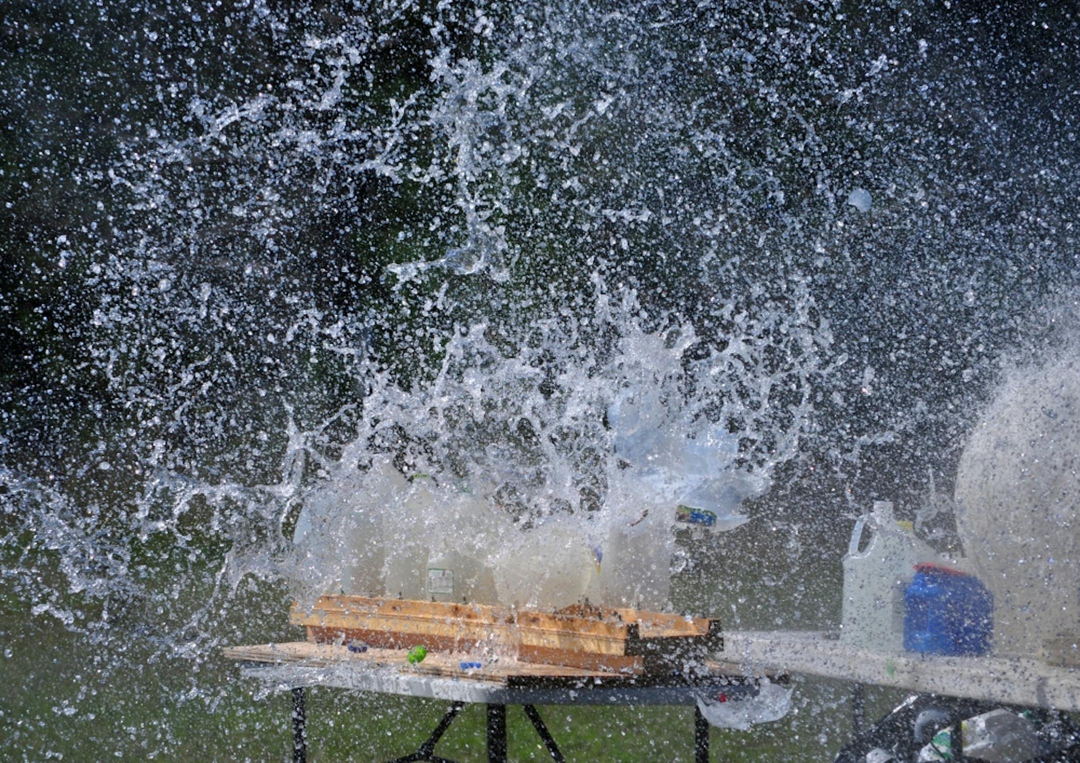 Photo provided by Wisconsin DNR. Copper ammo demonstration.