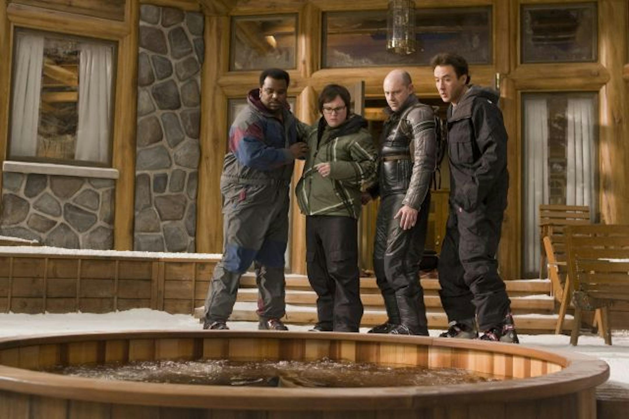 Craig Robinson, Clark Duke, Rob Corddry and John Cusack in "Hot Tub Time Machine"
