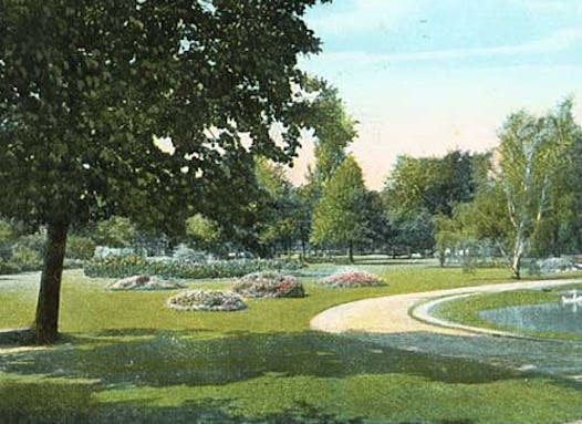 The gardens in Loring Park circa 1909.