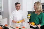 Launch My Health culinary director Jeremy Reinicke and nutritionist Megan Green in an on-demand cooking class offered by the Minneapolis-based workpla