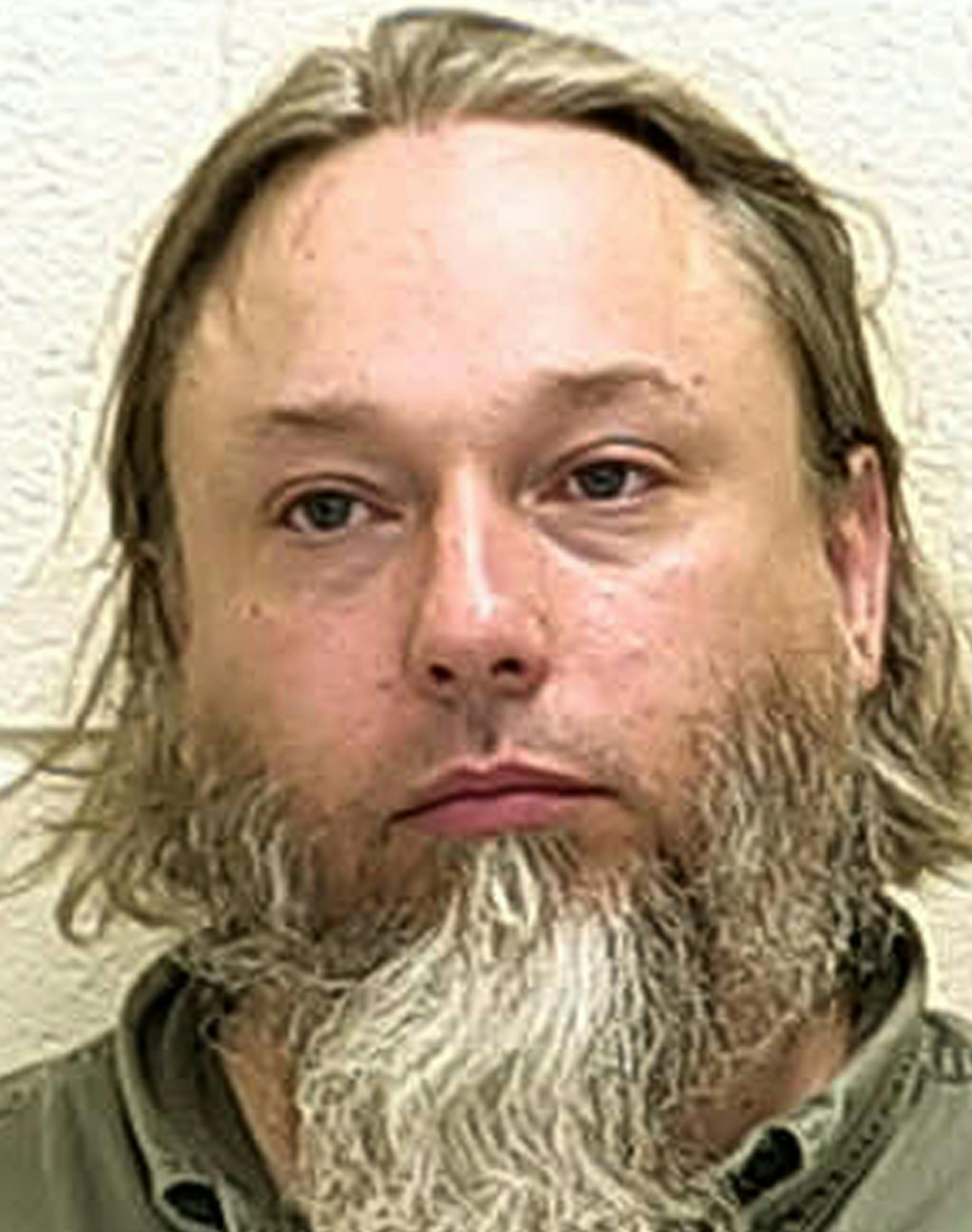 This undated photo provided by The Ford County Sheriff's Office in Paxton, Ill., shows Michael Hari. Hari, is the purported ringleader in the 2017 bombing of a Minnesota mosque. Hari allegedly intended for the attack to scare Muslims into leaving the U.S. He and two associates Michael McWhorter, and Joe Morris are accused of traveling from rural Clarence, Ill., to carry out the pipe-bomb assault on the Dar Al-Farooq Islamic Center in Bloomington, Minn. (Ford County Sheriff's Office via AP)