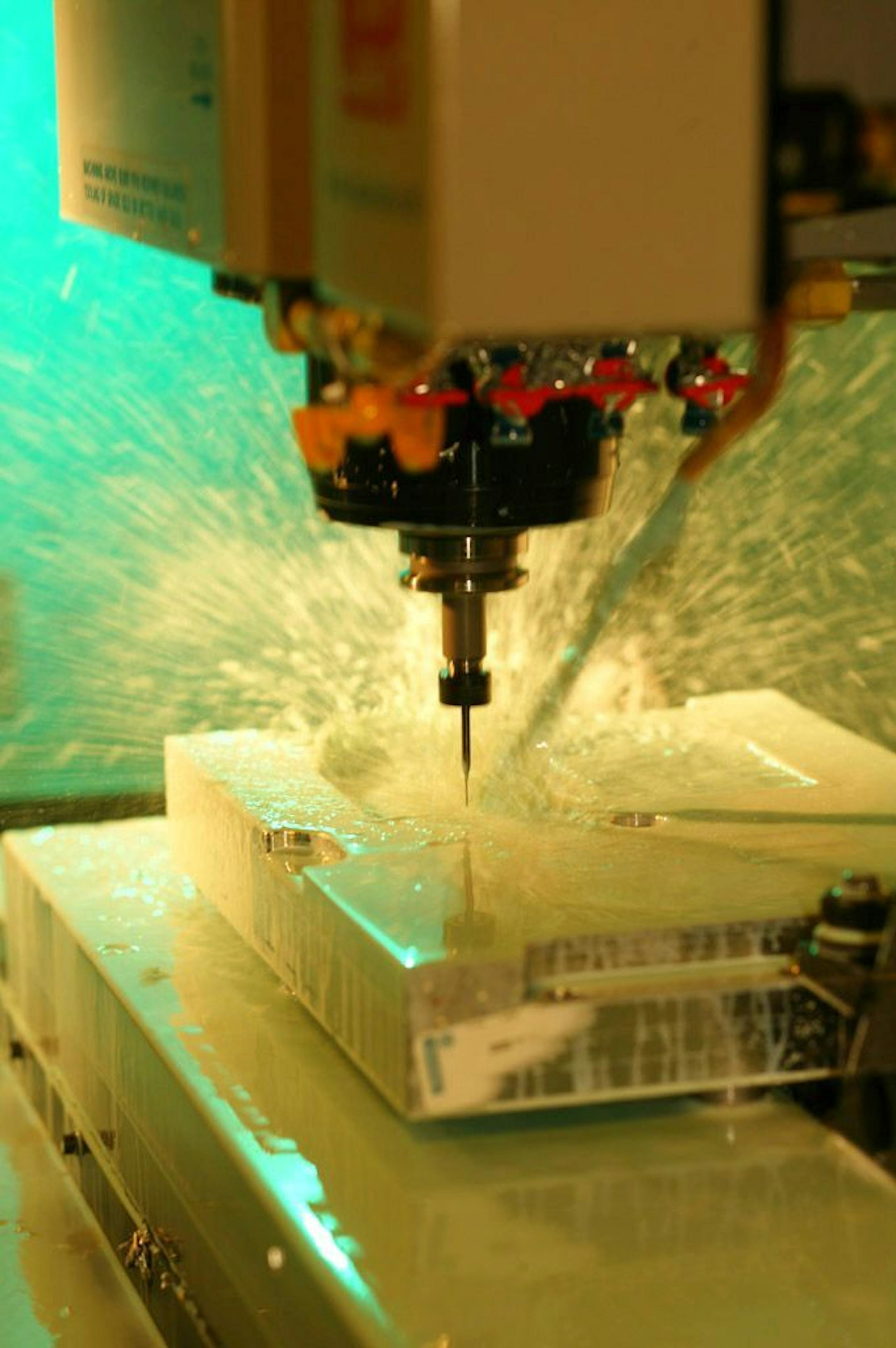 File photo of a mold being produced for a customer at Proto Labs.