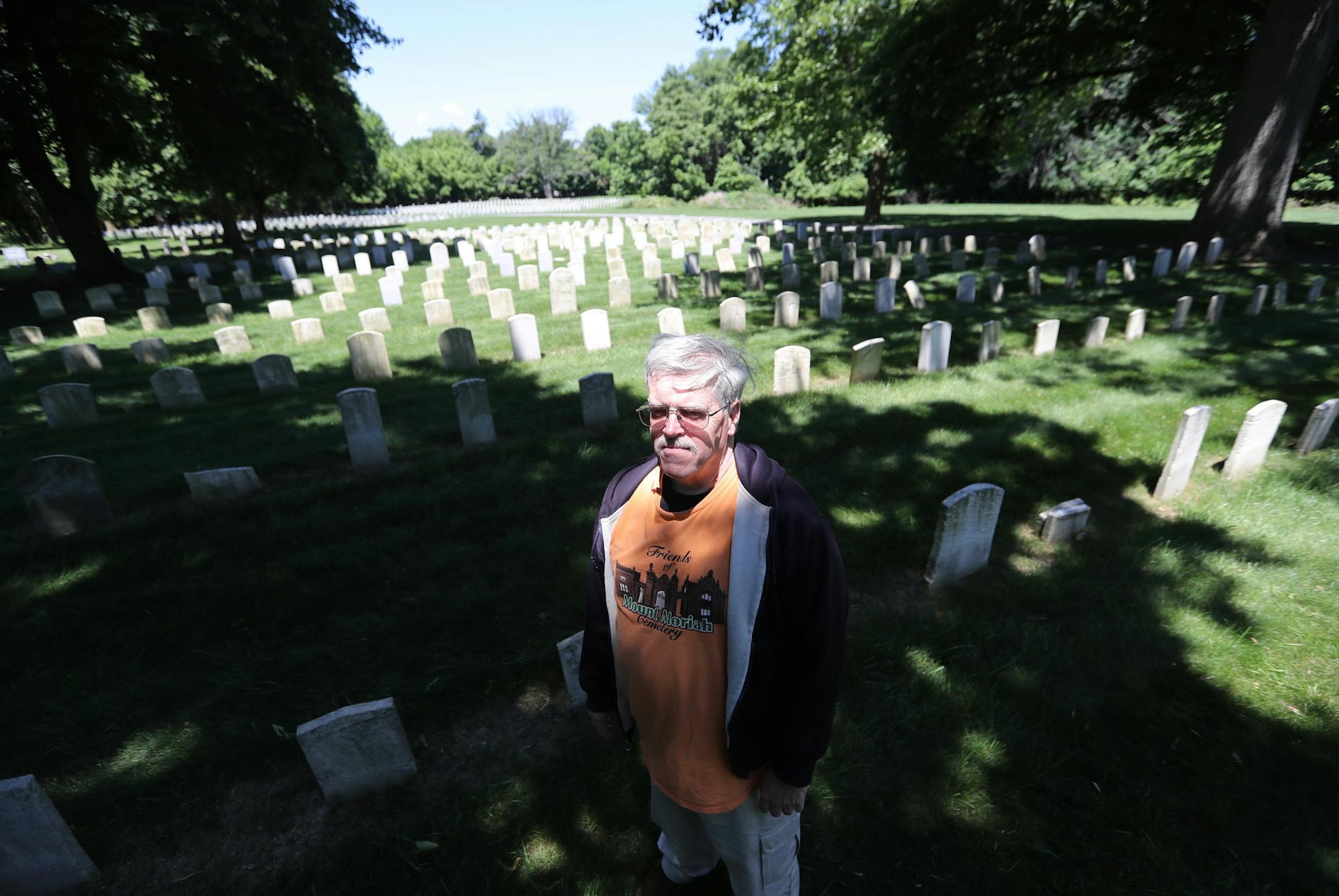 Sam Ricks, who has spearheaded the effort to identify hundreds of "unknown" military graves at Mt. Moriah Cemetery. (David Swanson/Philadelphia Inquirer/TNS)