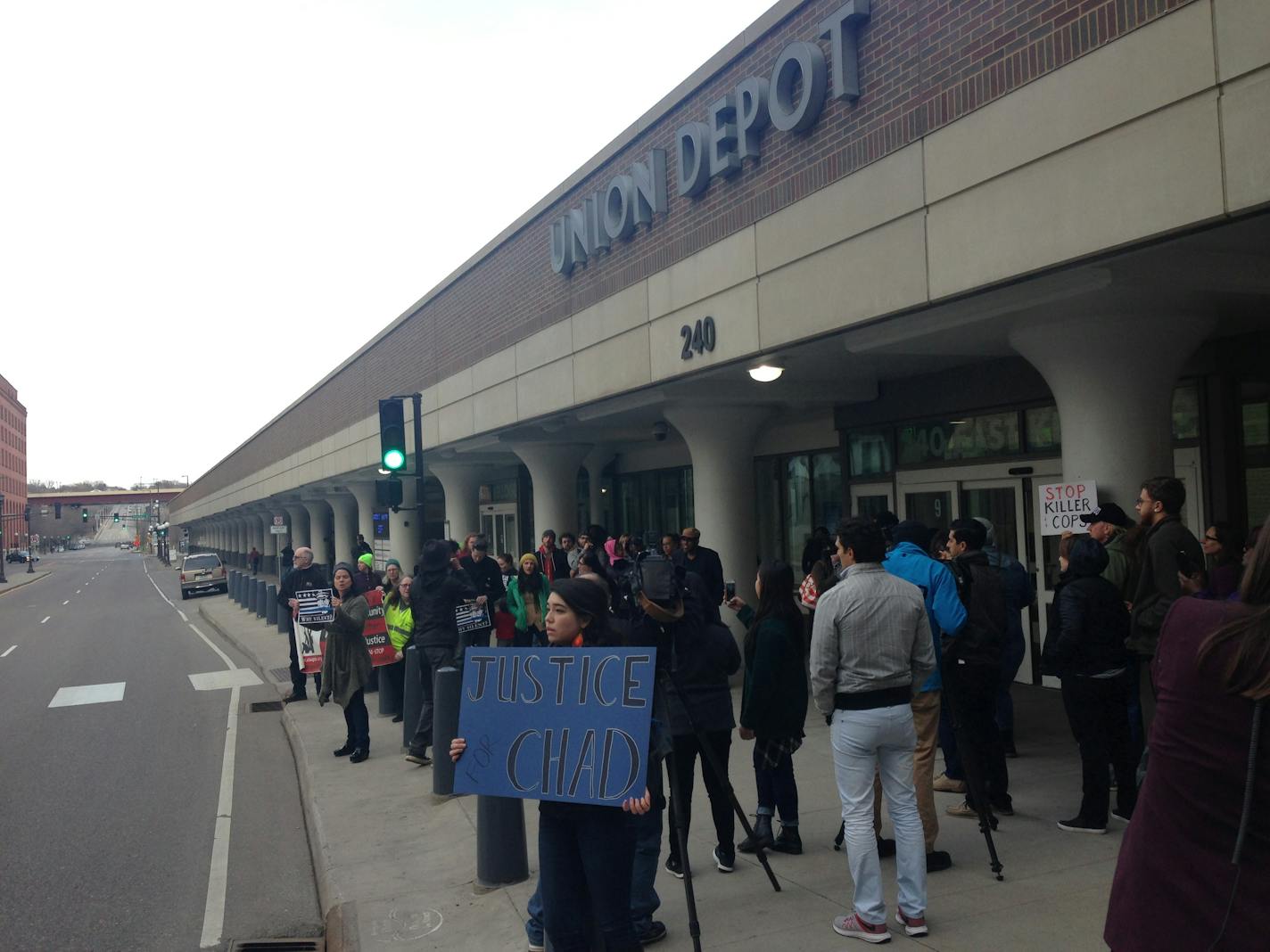 Community members gathered for a vigil Wednesday for Candice Hackett and Chad Hackett.