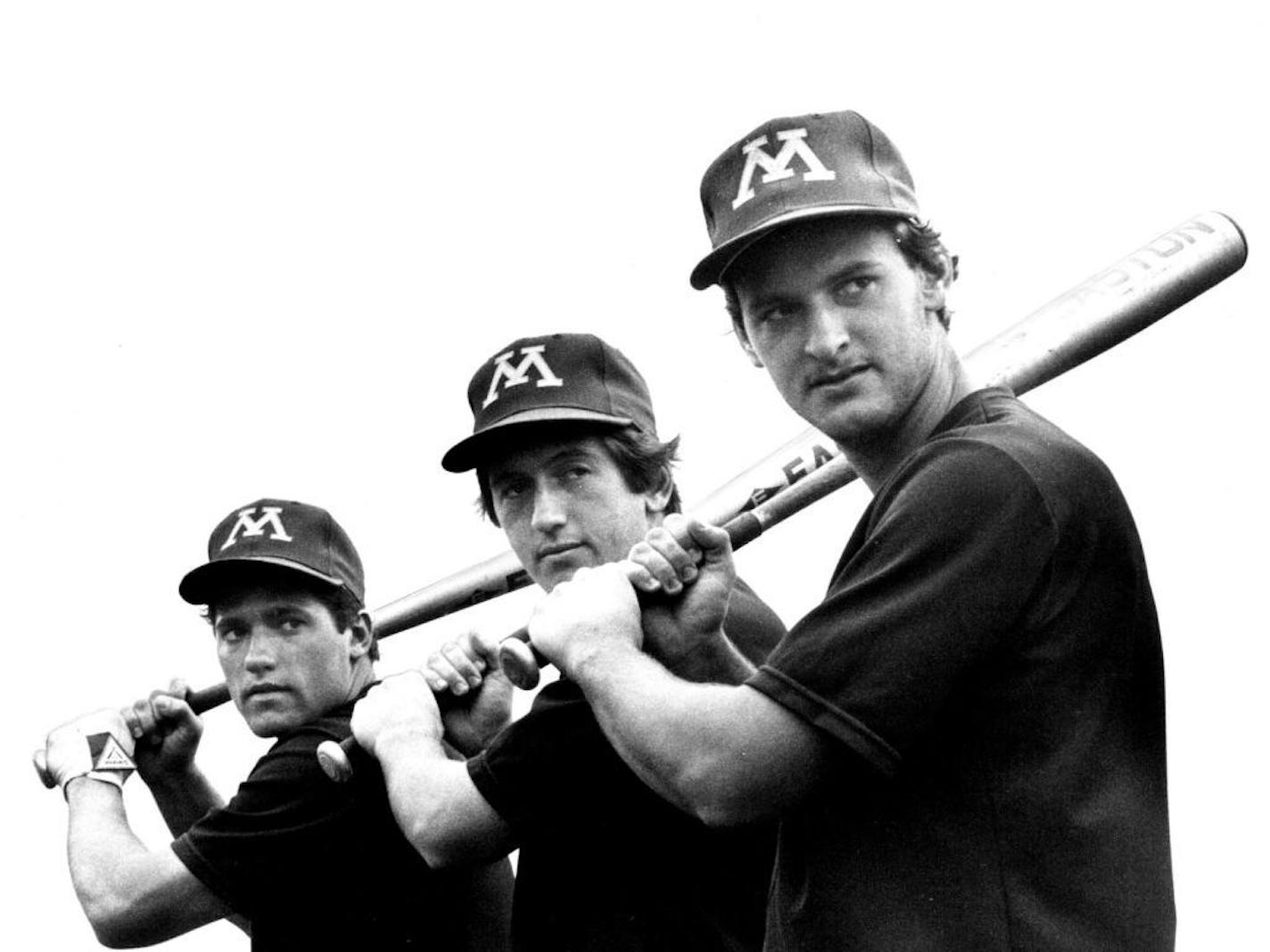 May 6, 1983 Right to Left: Terry Steinbach, Tom Steinbach & Scott Schuveiller The University of Minnesota baseball 1983 team's No. 4, 5 and 6 hitters - from right Terry Steinbach, brother Tom Steinbach and Scott Schuveiller - are terrorizing opposing pitchers in the Big Ten. May 7, 1983 Duane Braley, Minneapolis Star Tribune