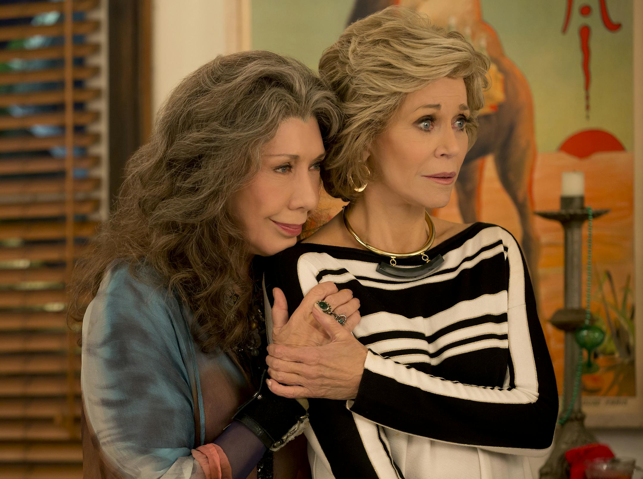 Karen Ballard/Netflix Lily Tomlin,left, and Jane Fonda in the Netflix series "Grace and Frankie."
