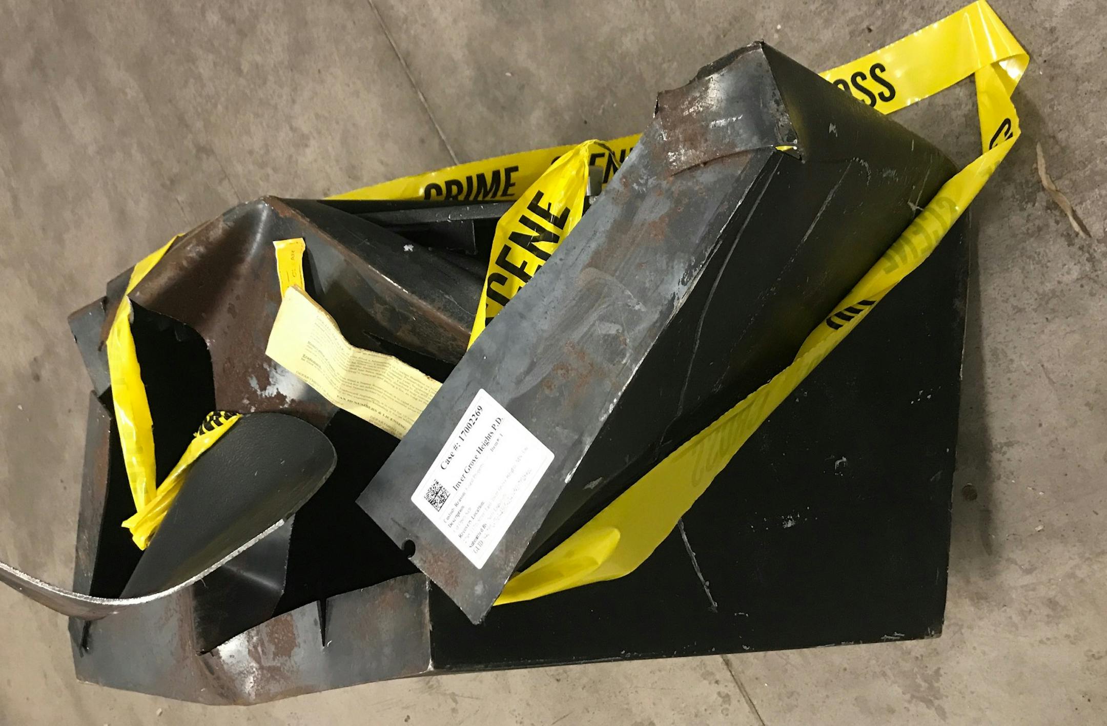 The safe that showed up at an Inver Grove Heights recycling center with $21,000 stuck inside.