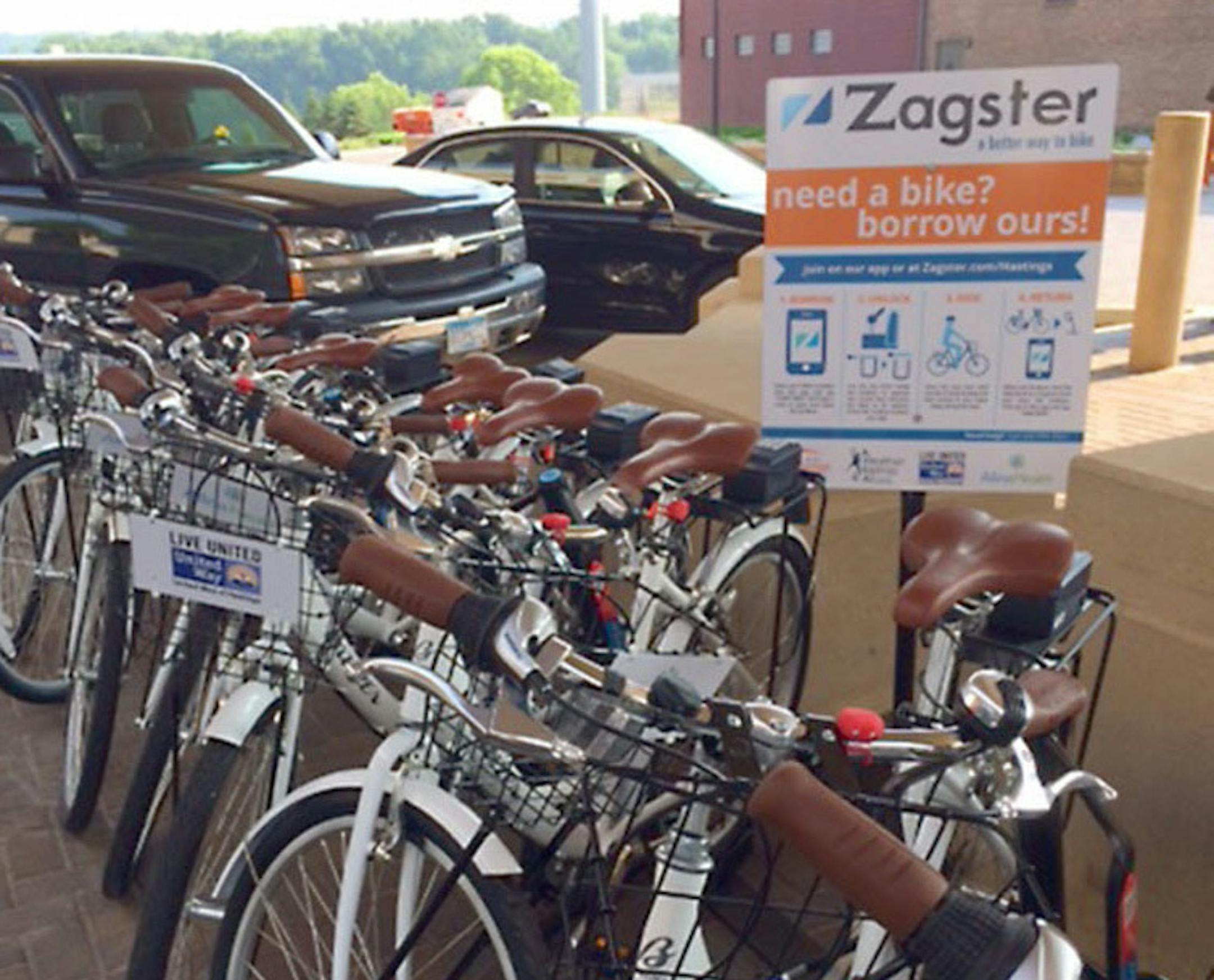 The Zagster bike service at work in Hastings.
