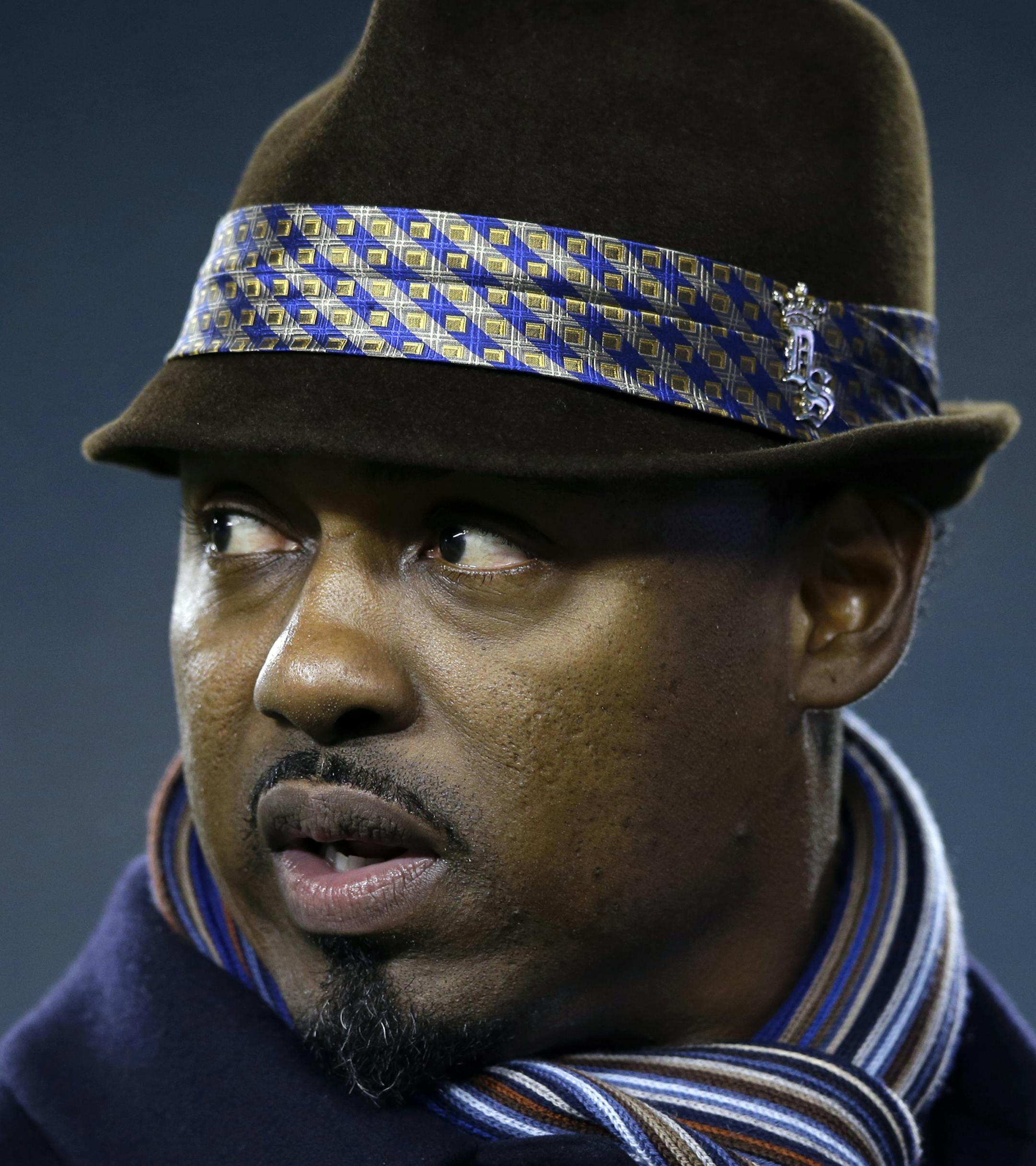 Former Philadelphia Eagles' Brian Dawkins is seen before an NFL football wild-card playoff game between the Philadelphia Eagles and the New Orleans Saints, Saturday, Jan. 4, 2014, in Philadelphia. (AP Photo/Michael Perez) ORG XMIT: _4MS8907
