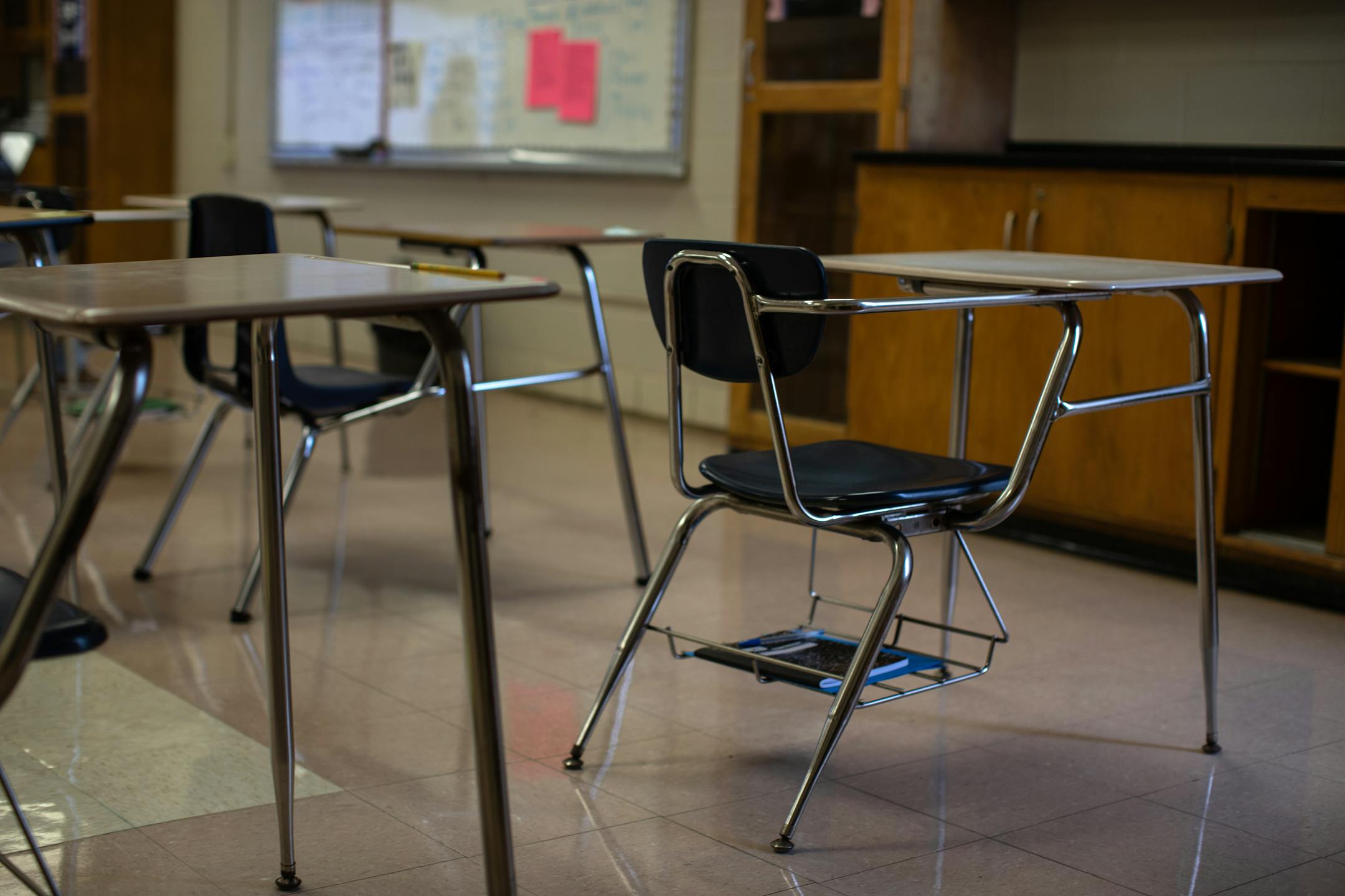 A classroom at a high school in Victoria, Texas, on March 18, 2024.