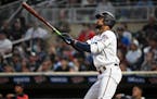 Byron Buxton hit a home run against the Oakland Athletics in the bottom of the fifth inning Friday