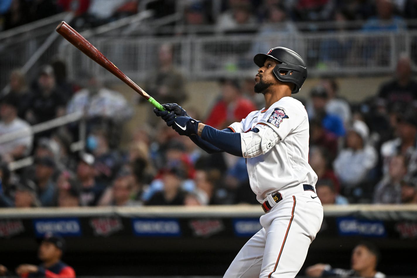 Byron Buxton hit a home run against the Oakland Athletics in the bottom of the fifth inning Friday