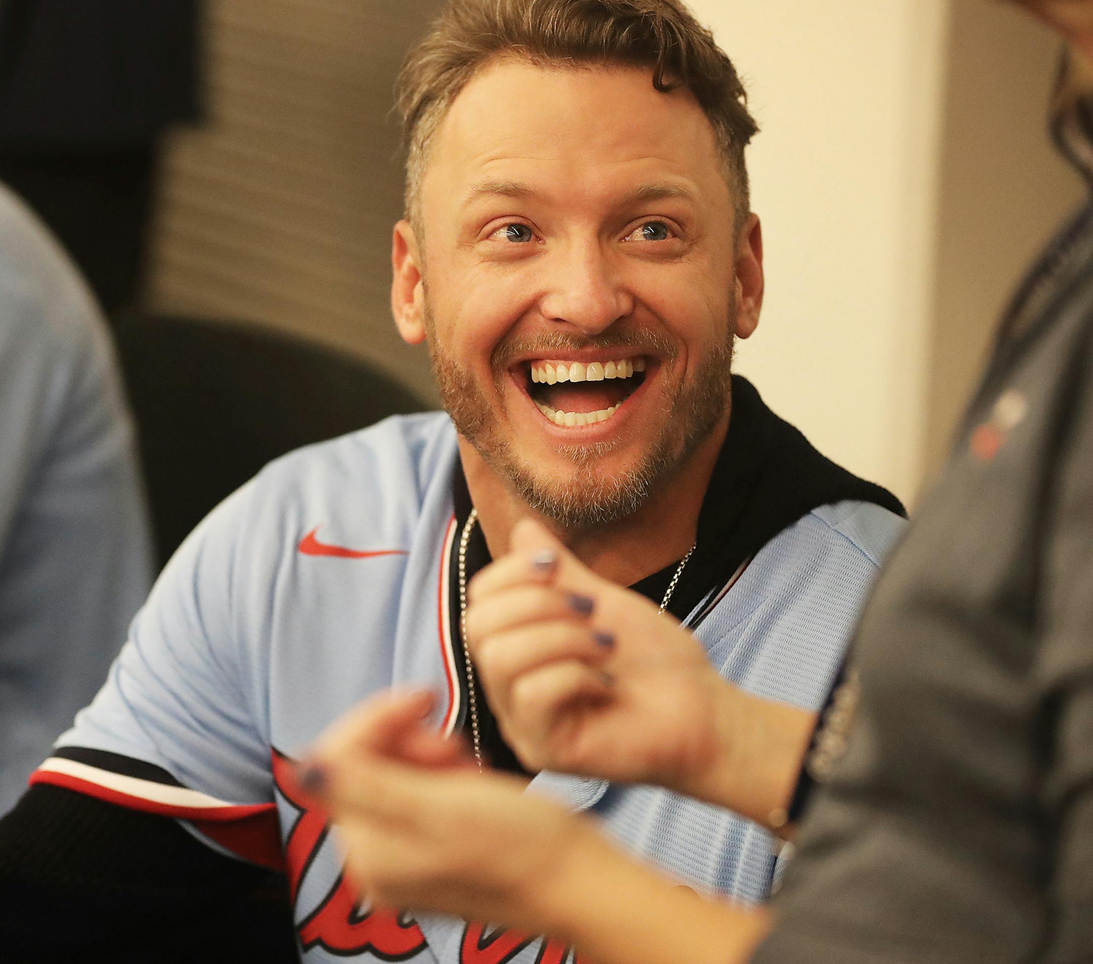 Newly signed Minnesota Twins slugger Josh Donaldson interacted with fans while waiting to sign autographs during TwinsFest 2020 Friday, Jan. 24, 2020, at Target Field in Minneapolis, MN.] DAVID JOLES &#x2022; david.joles@startribune.com Twinsfest at Target Field
Brusdar Graterol
Luis Arraez
Josh Donaldson