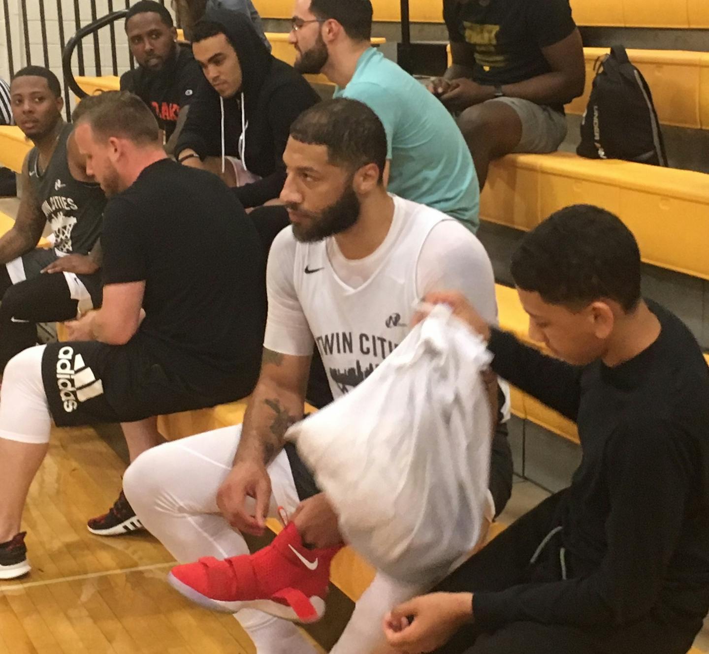 Royce White after Monday's game in the Twin Cities Pro Am Summer League. Photo/Michael Rand