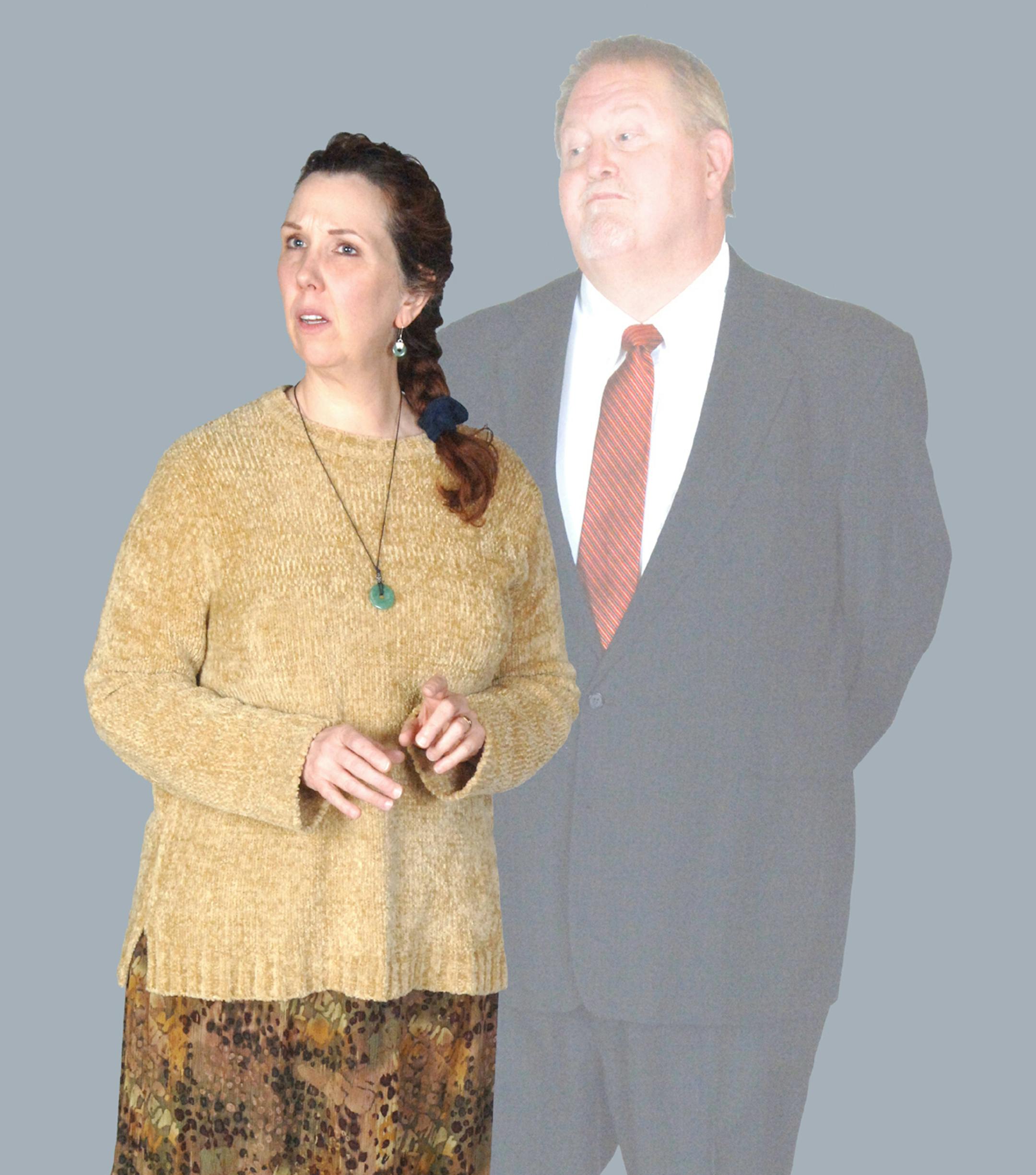The ghost of recently-deceased Gordon (David Rinzema) returns, determined to hang around and help his wife Beth (Jean Wolff) manage her affairs. The area premiere of Alan Ayckbourn‚Äôs LIFE AND BETH performs weekends March 22 - April 14 at Theatre in the Round in Minneapolis. For reservations and information, call the box office at 612-333-3010.