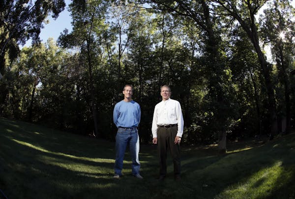 Plymouth neighbors John O'Hara and Erich Schroeder are concerned about the city's proposal to cut down several hundreds of trees near their homes.