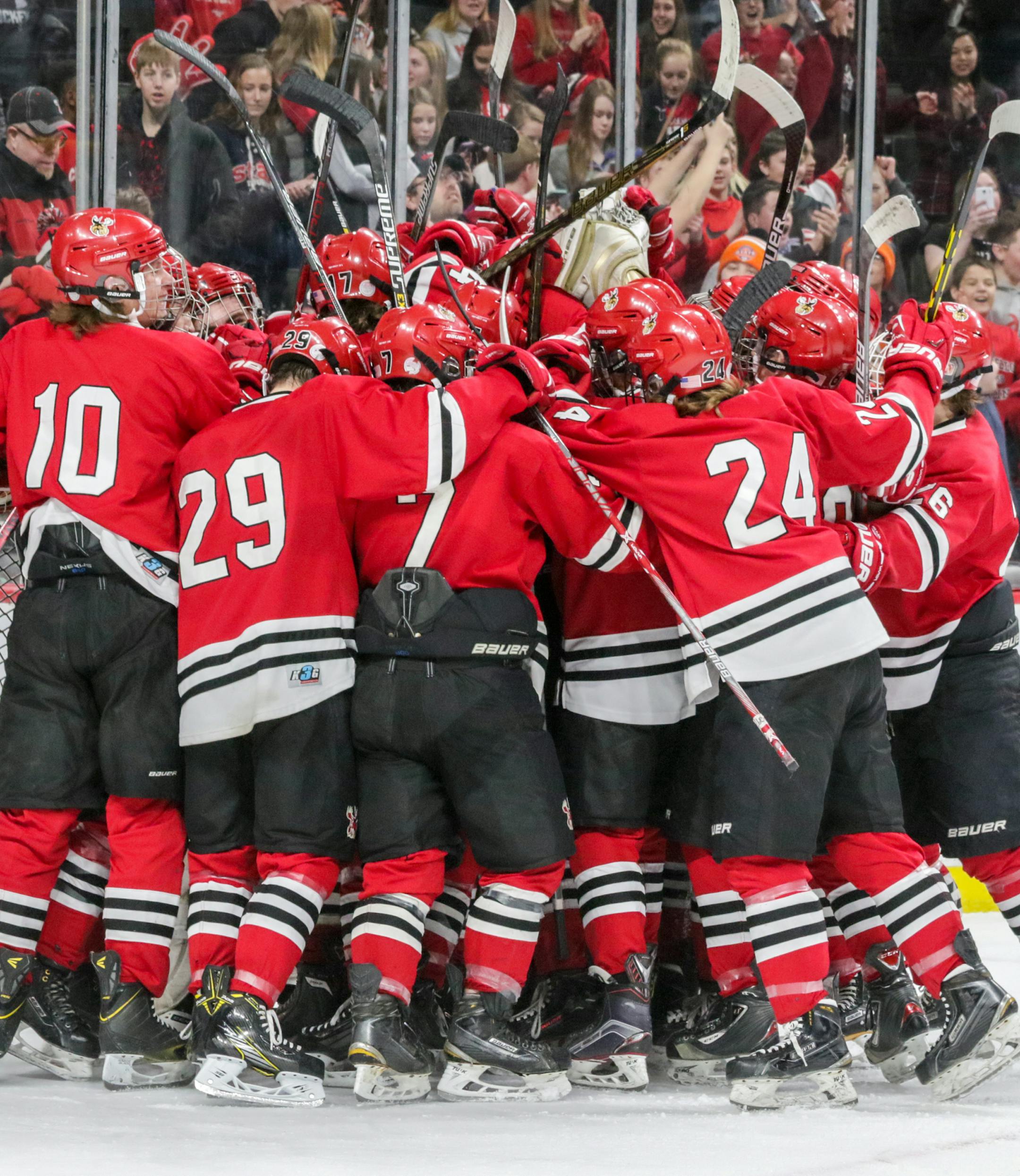Monticello/Annandale/Maple Lake beat Northfield 3-2 when player Nick Zwack scored a final goal during the last 20 seconds of the third period of the Minnesota Boy's State Hockey Tournament.