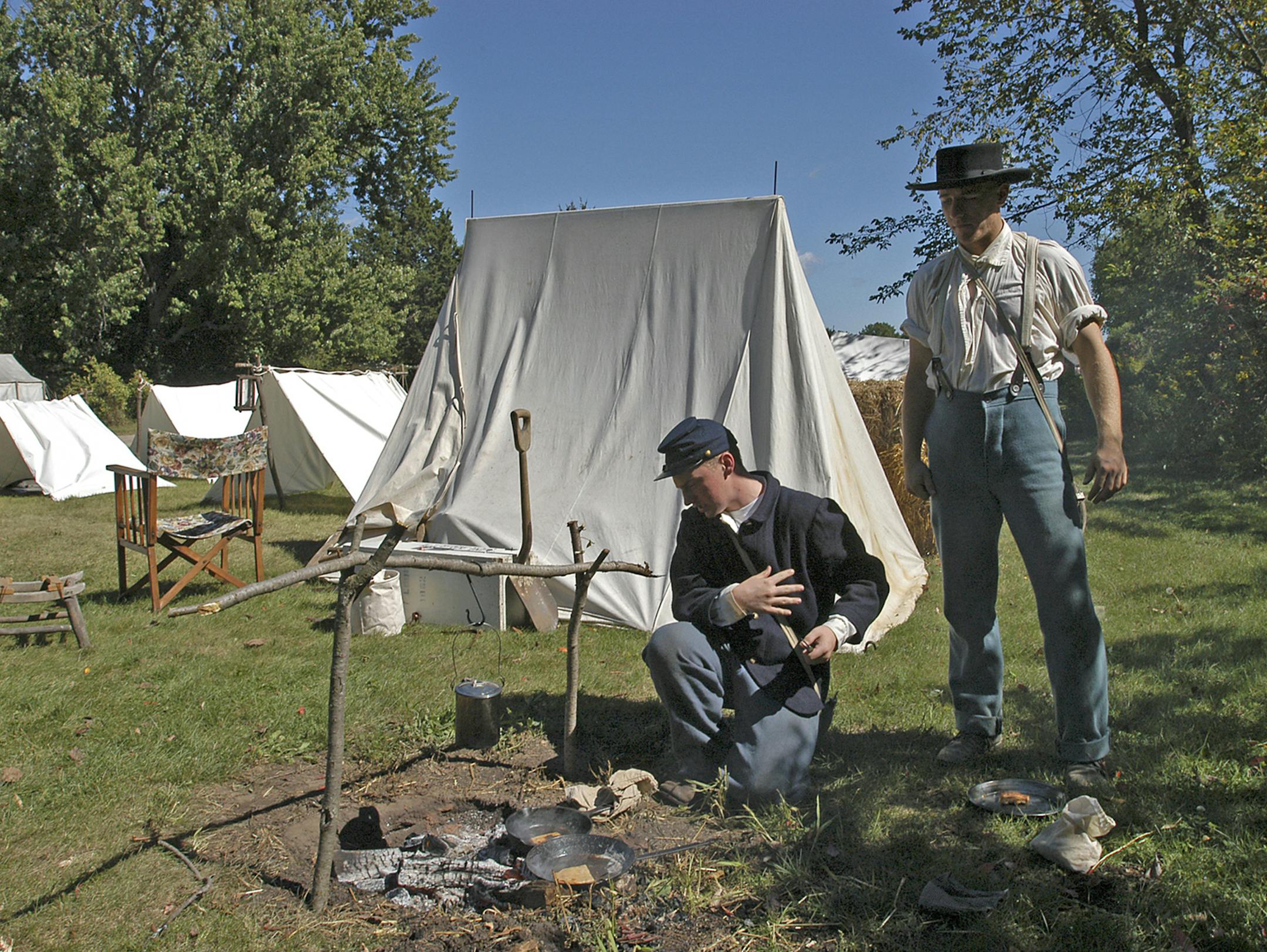 Civil War reenactment at The Landing, Shakopee. Derek J. Dickinson, Three Rivers Park District