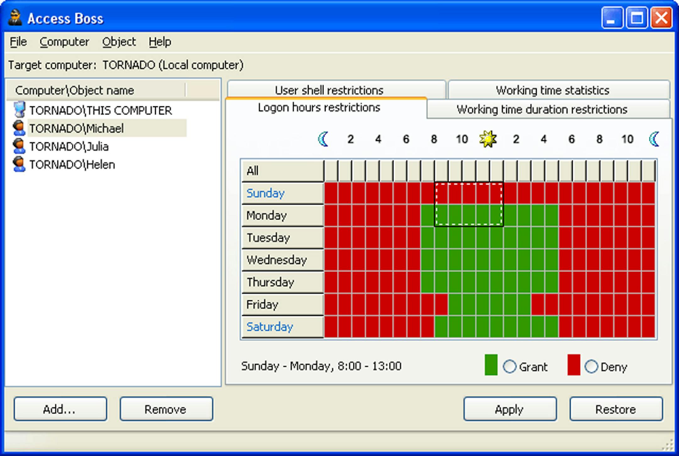 Screen grab from the FS Pro Labs software, Access Boss