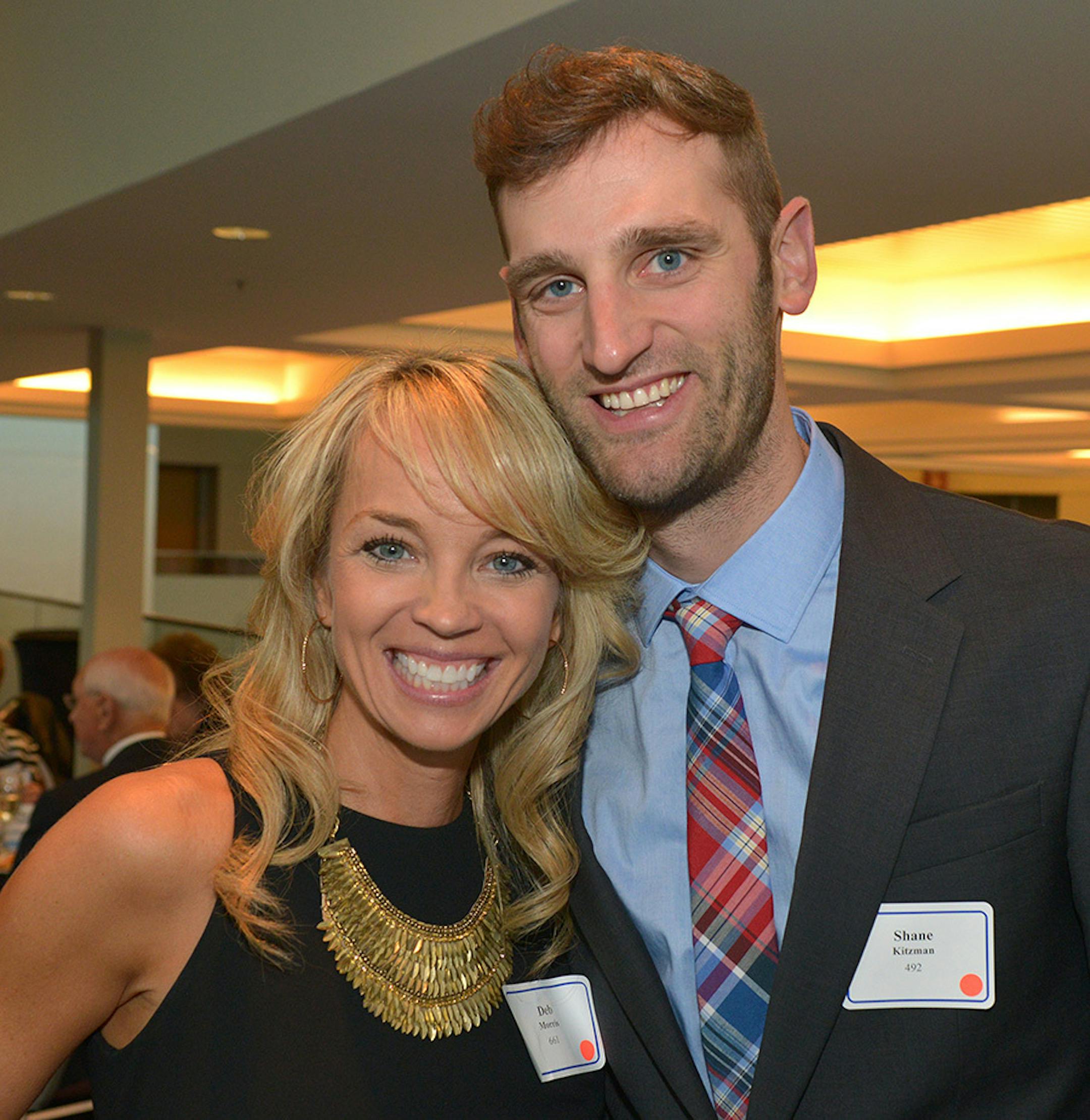 From left, Deb Morris and Shane Kitzman (right).