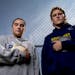 Jordan Hecht and Hayden Bills of Rosemount high school track and field Monday, May 15, 2023, in Rosemount, Minn. ] CARLOS GONZALEZ • carlos.gonzalez