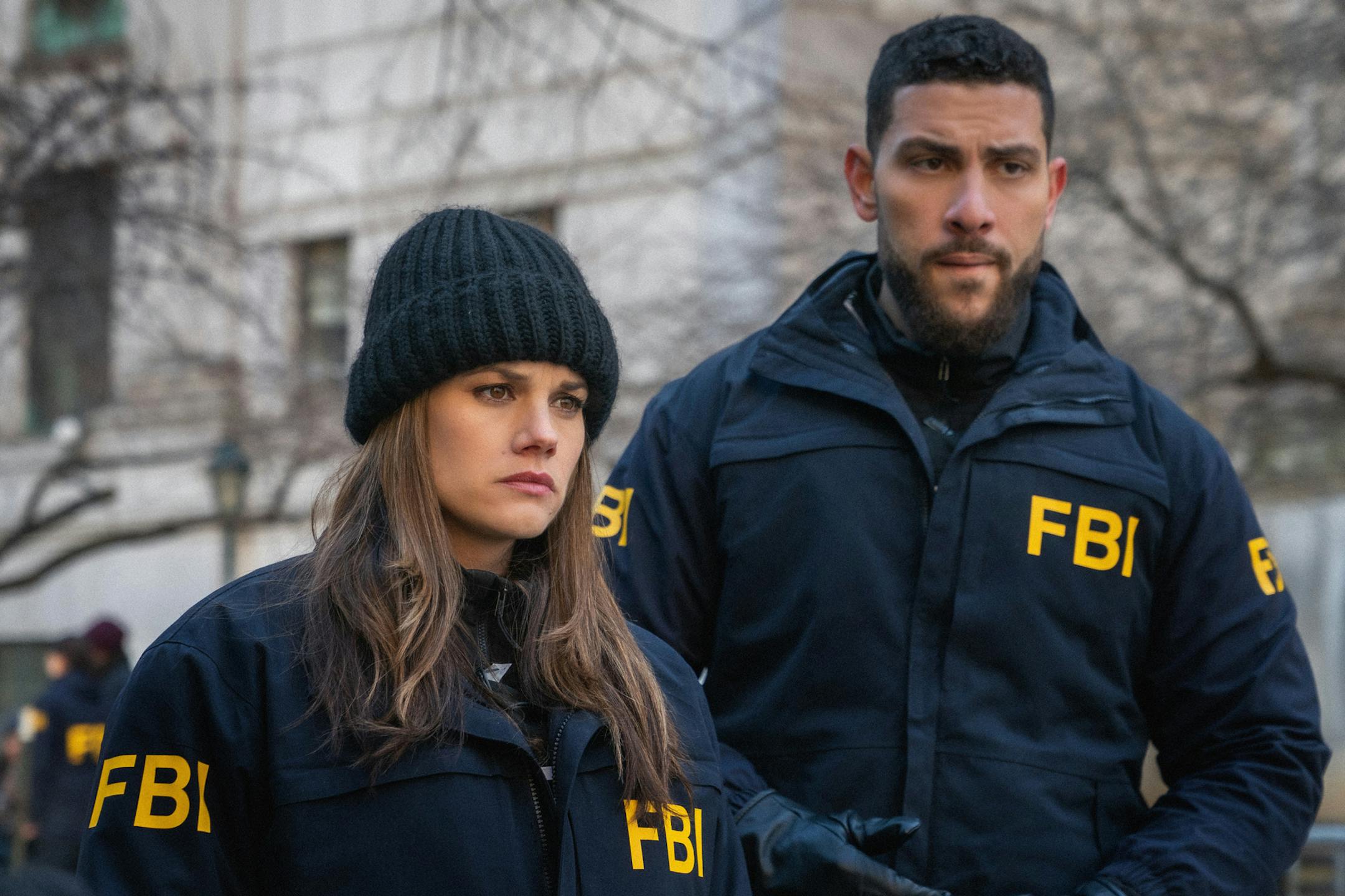 Missy Peregrym and Zeeko Zaki on "FBI."
