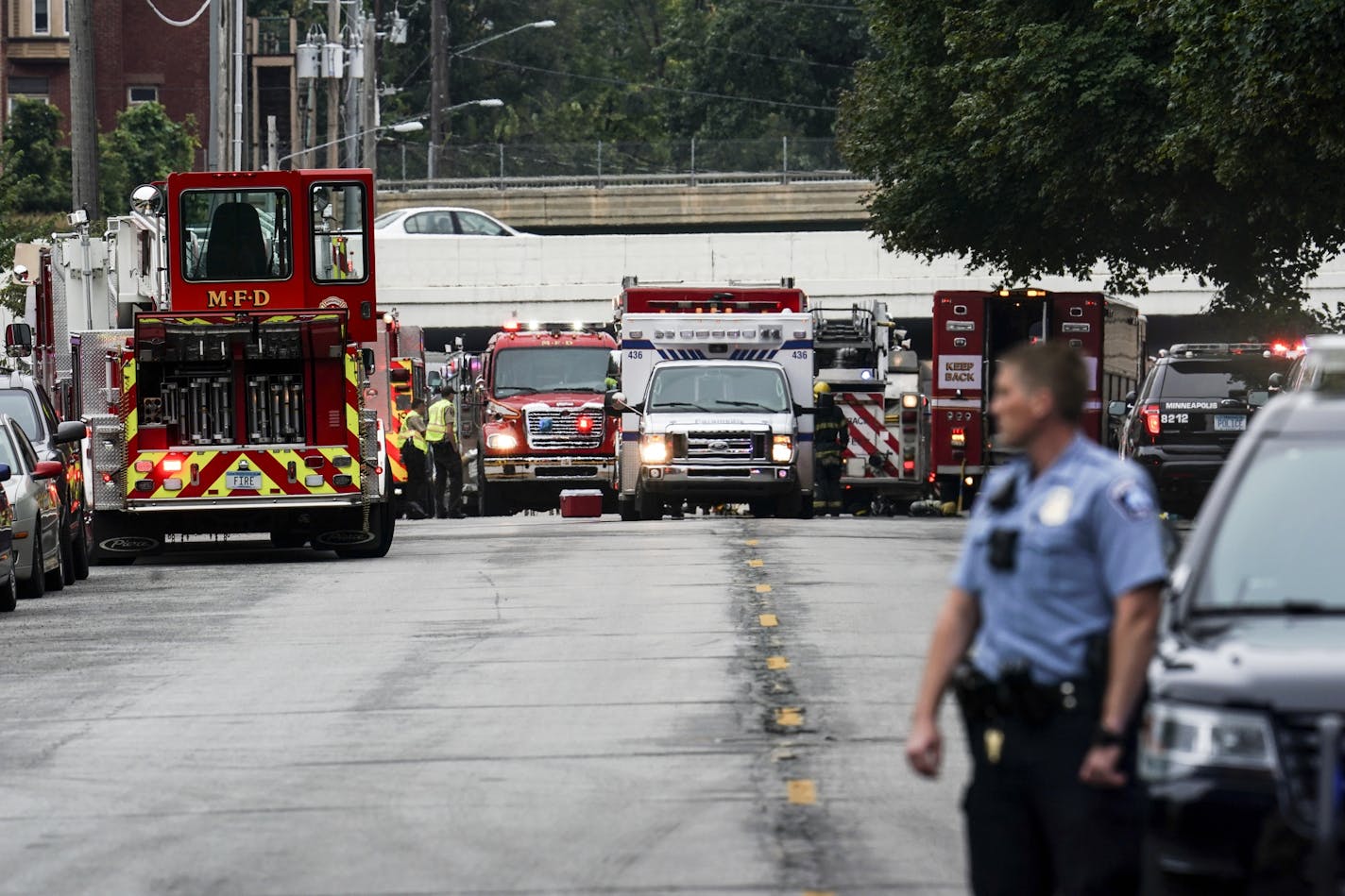 The Minneapolis Fire Department responded to an explosion and fire Wednesday, Sept. 19, 2018 at Metal-Matic in Minneapolis, Minn.