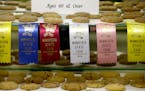Some of the winning baked goods and jellies at the Minnesota State Fair in the Creative Activities building, Sunday, August 24, 2014. ] (ELIZABETH FLO