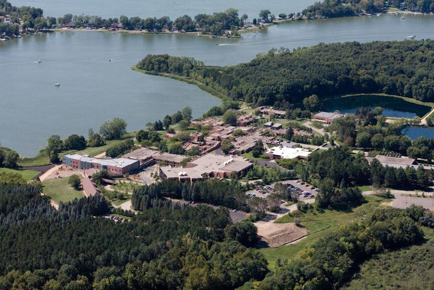 Aerial shot of Hazelden's campus in Center City.