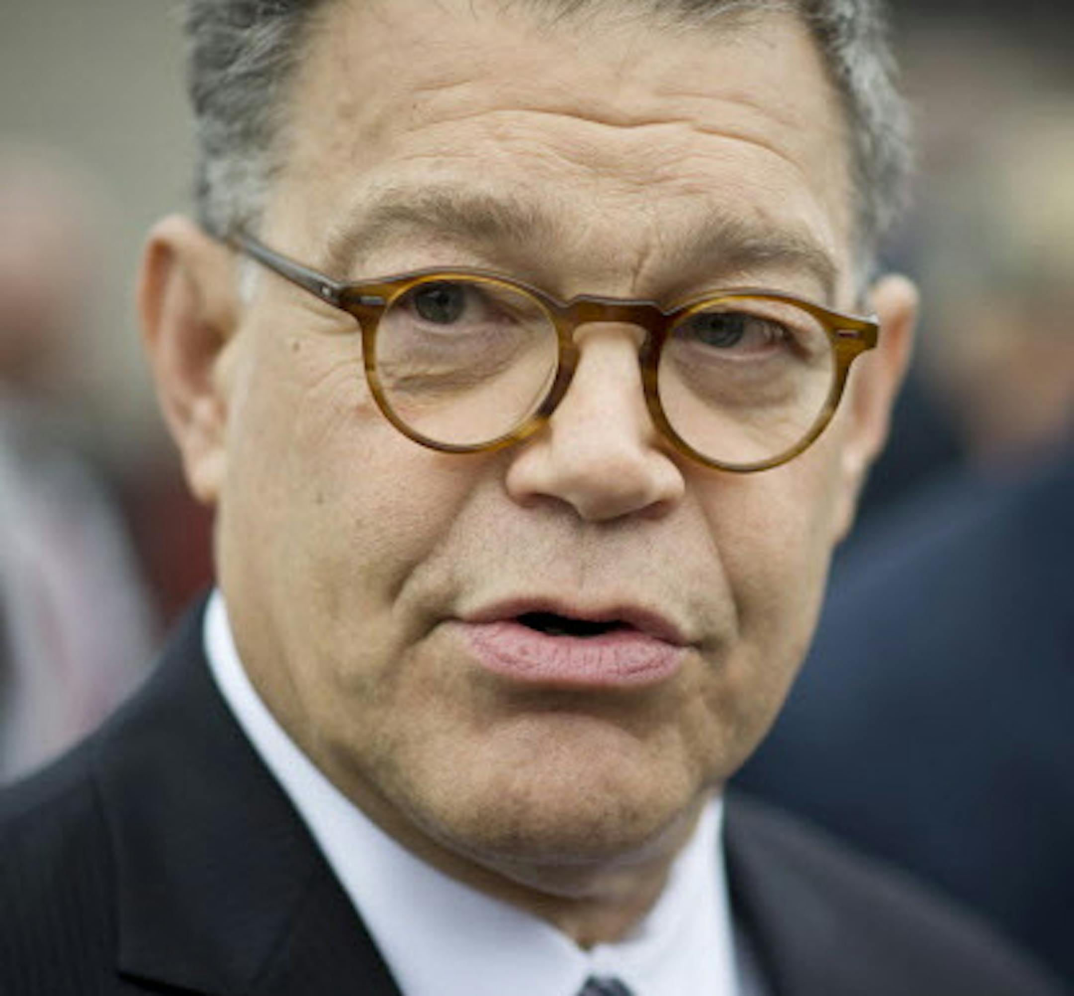 Senator Al Franken joined Governor Dayton, Agriculture Secretary Tom Vilsack, University of Minnesota President Eric Kaler and others to launch a new water quality pilot program for the state's farmers Monday, June 10, 2013 Franken then talked about his familiarity with the NSA program to gather cell phone information by the government. ] GLEN STUBBE * gstubbe@startribune.com ORG XMIT: MIN1306101404575231 ORG XMIT: MIN1306101610525369