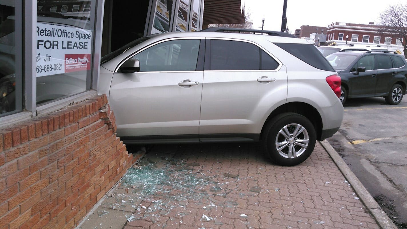 A look at the damage after a teen driver's road test went bad.