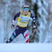Jessie Diggins of US competes during the Women's World Cup Free Sprint, in Ulricehamn, Sweden, Saturday Feb. 6, 2021. (Adam Ihse/TT News Agency via AP