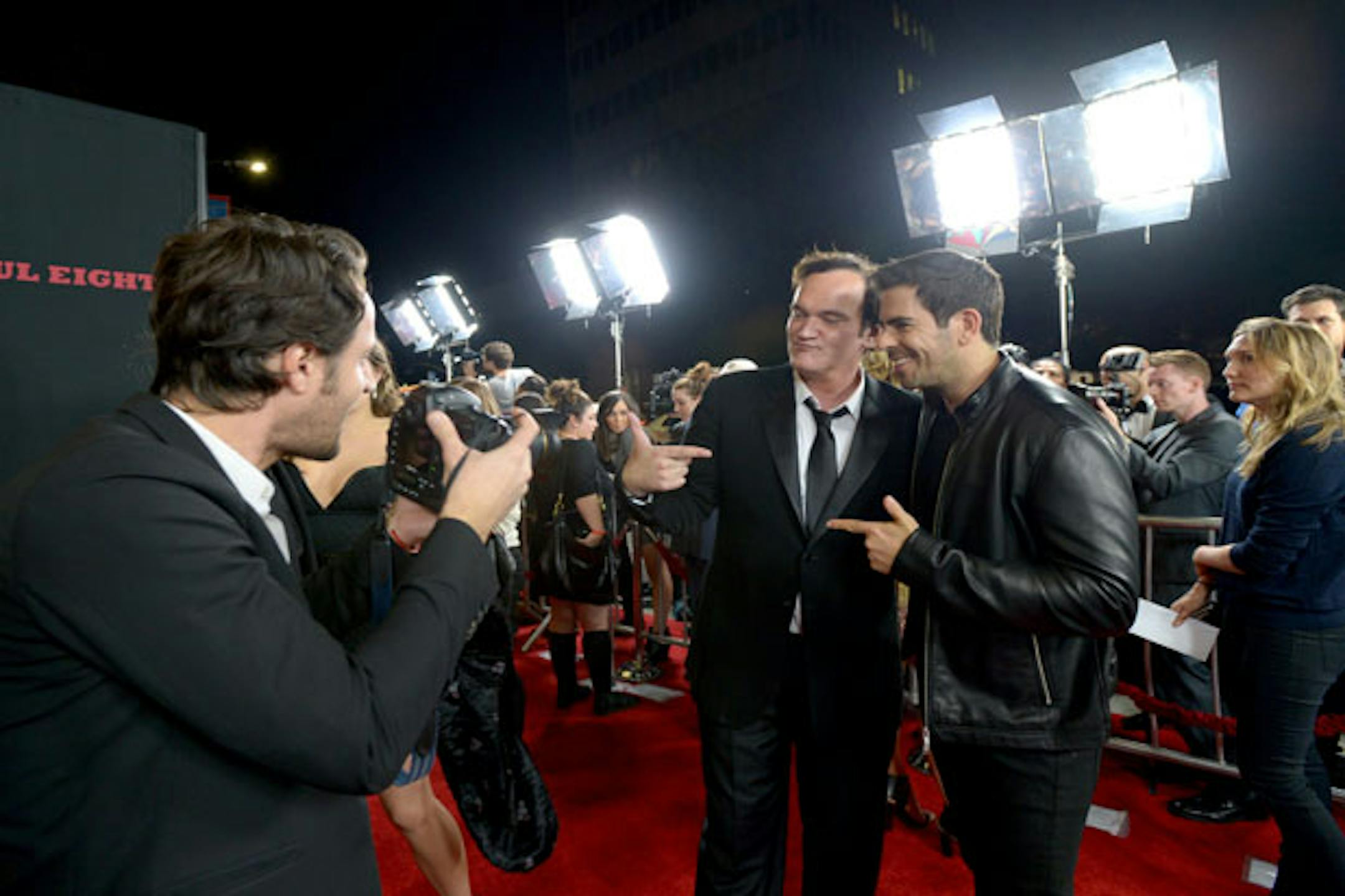 Director Quentin Tarantino appears at the Hollywood premiere of his new film, "Hateful Eight."