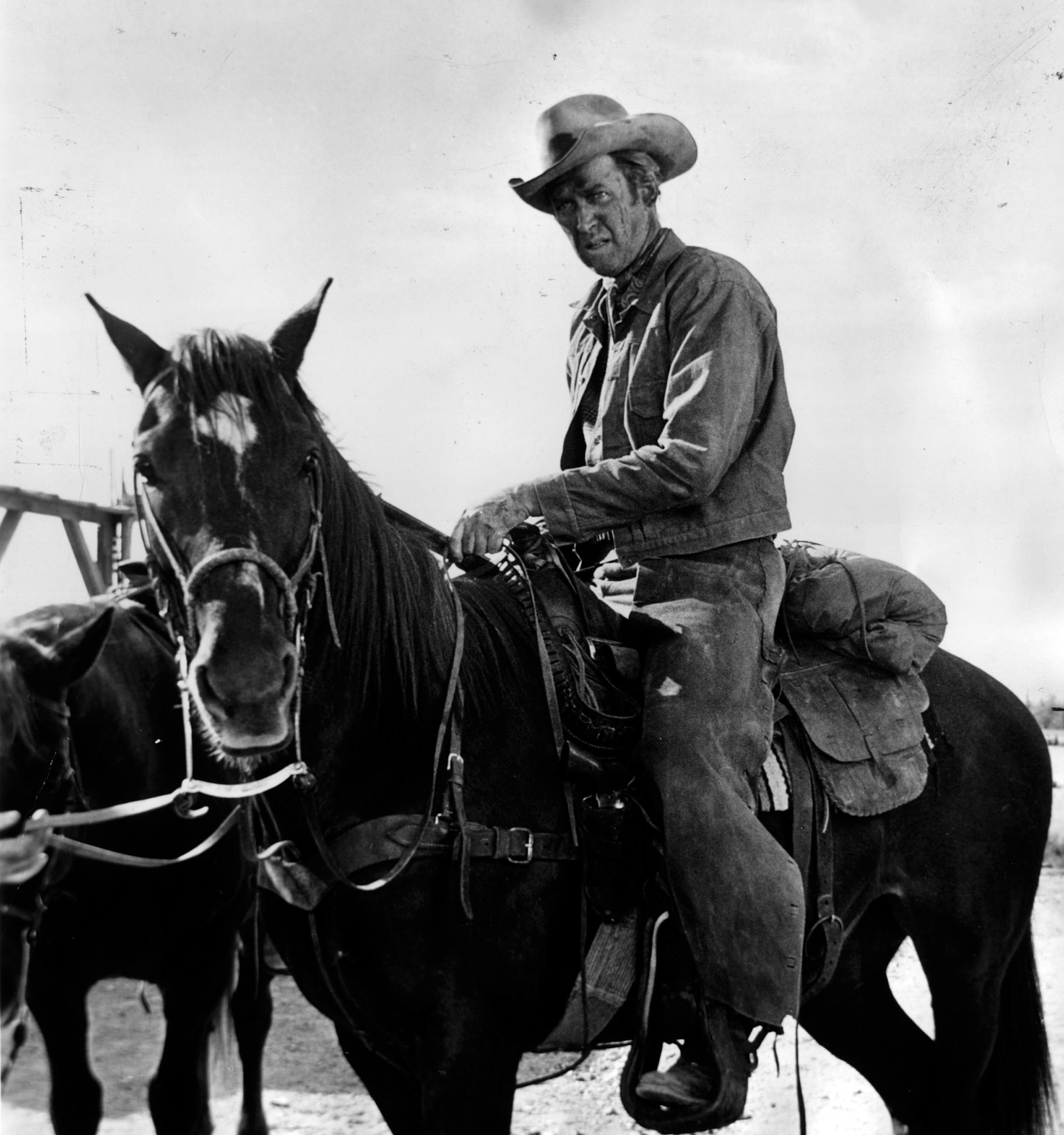 James (Jimmy) Stewart stars a ragtag westerner long on the trail in search of a blood enemy in the 1950 movie WINCHESTER 73. Promotional file photo courtesy of Universal Pictures. ORG XMIT: MIN2013052909075616