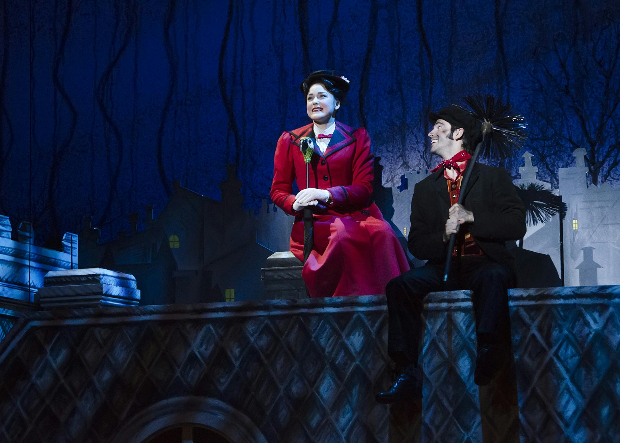 Madeline Trumble as Mary and Con O'Shea-Creal as Bert in "Mary Poppins." Photo credit: Kyle Froman