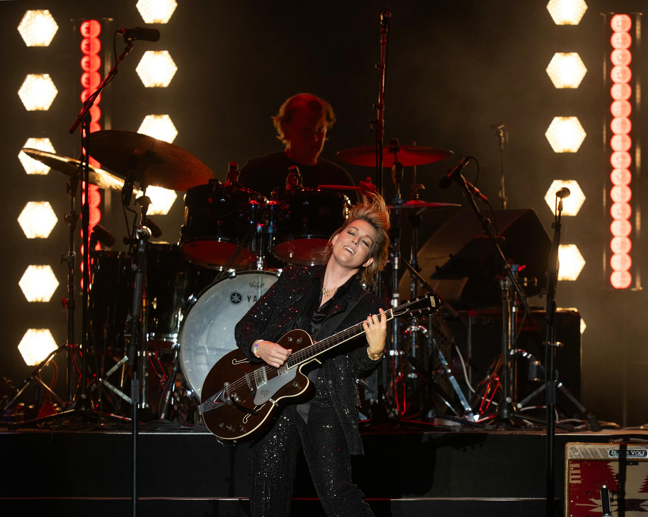 Brandi Carlile early in her set at the State Fair Grandstand. With Wynonna Judd opening, Brandi Carlile headlined a sold out show at the State Fair Grandstand Tuesday night, August 29, 2023 in Falcon Heights.