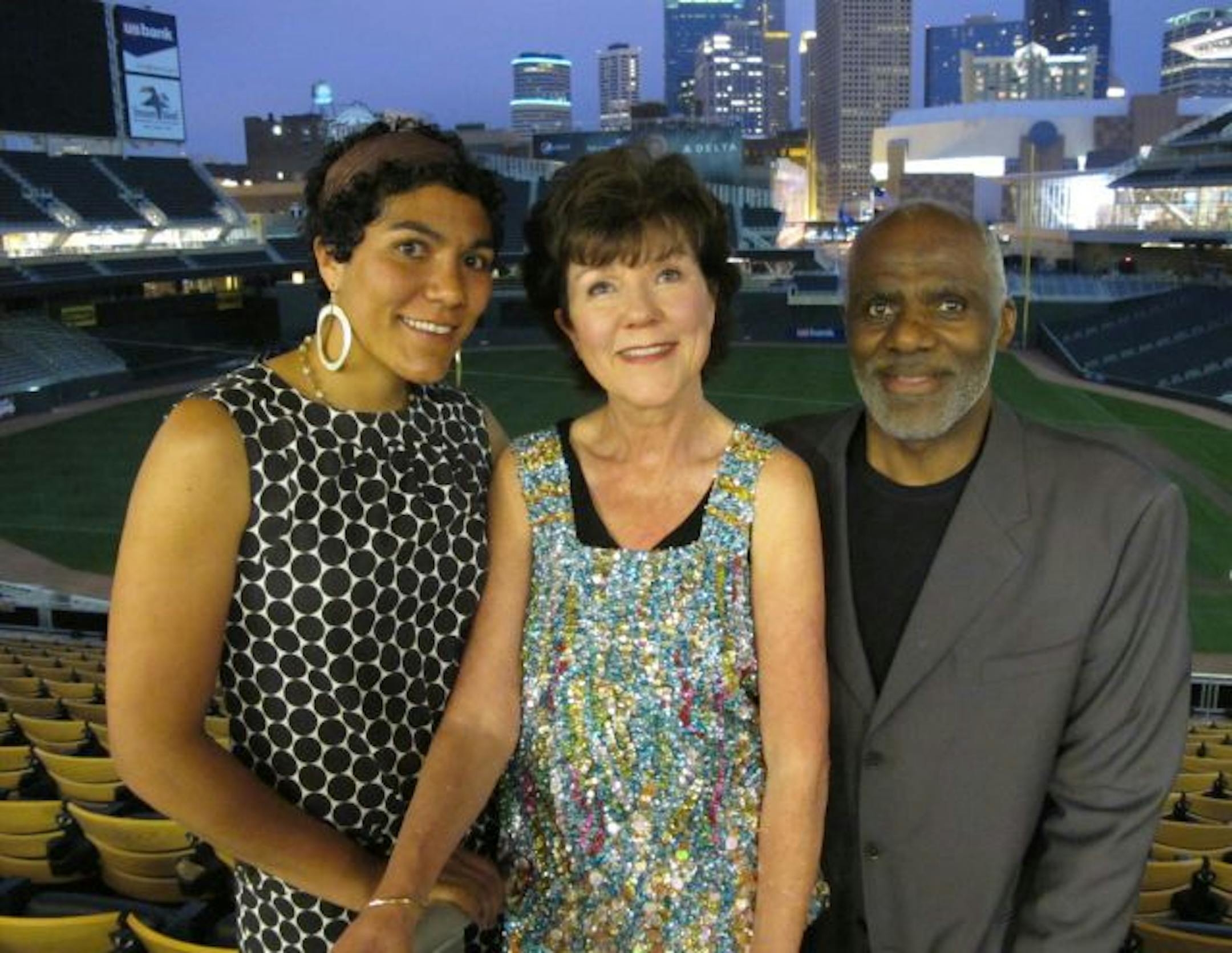 Kamie Page and her parents Diane and Justice Alan Page