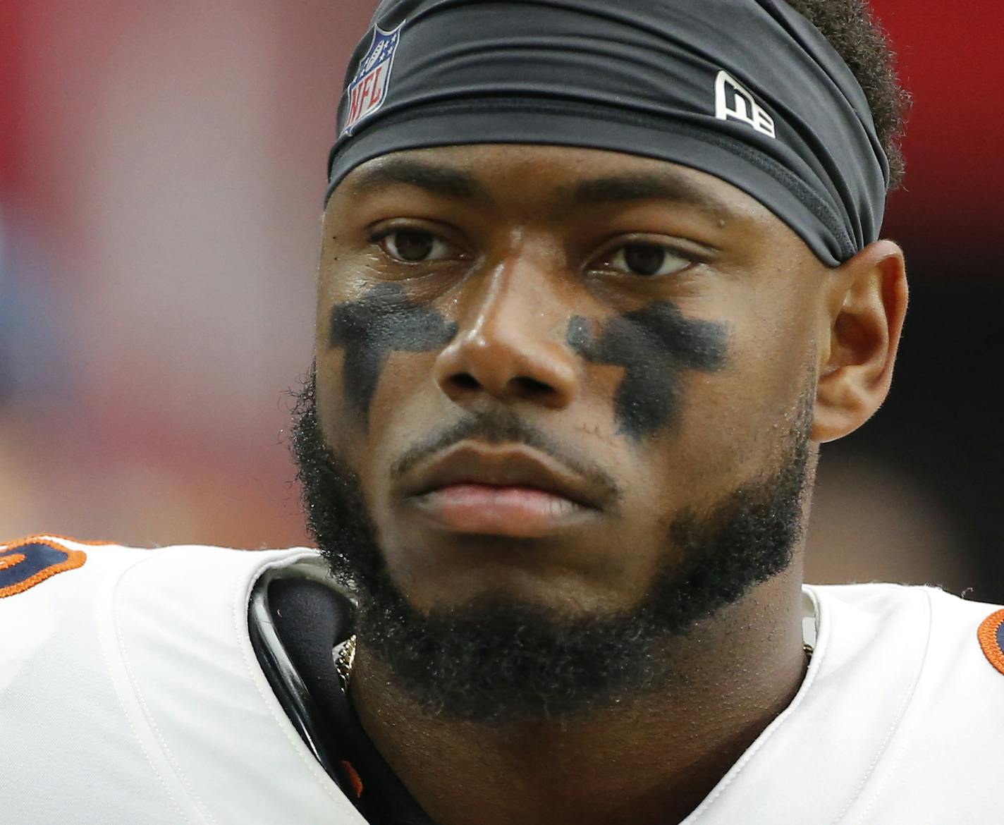 Chicago Bears defensive back Adrian Amos (38) in the first half during an NFL football game against the Arizona Cardinals, Sunday, Sept. 23, 2018, in Glendale, Ariz. (AP Photo/Rick Scuteri)