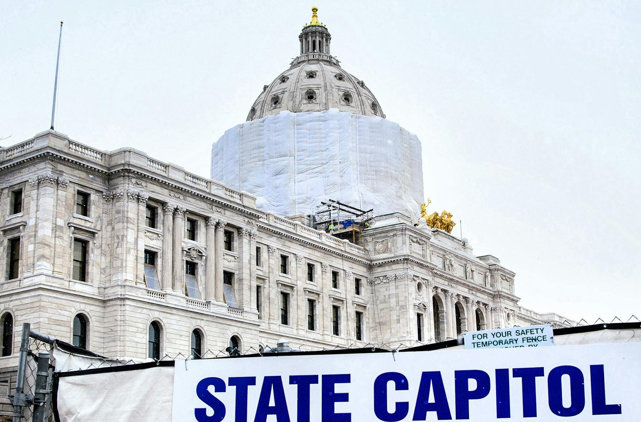 The Capitol is still officially closed to the public. ] GLEN STUBBE * gstubbe@startribune.com Thursday, March 3, 2016 With less than a week left before the beginning of the session, Tour of ongoing renovation work at the Minnesota State Capitol and at the House chamber currently being prepared for the legislative session. ORG XMIT: MIN1603031135463892 ORG XMIT: MIN1603091038238260