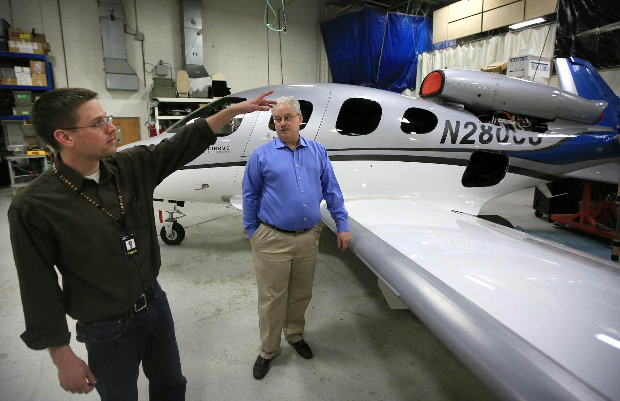 The FAA has grounded Duluth-based Cirrus Aircraft's SF50 aircrafts until they can get a sensor replaced. Pictured here is one of the SF50s when the company was testing them.