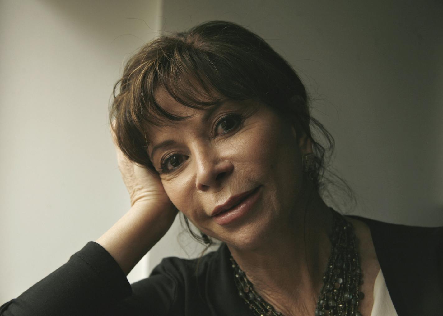 In this May 3, 2010 photo, Chilean writer Isabel Allende is interviewed at the offices of The Associated Press in New York. (AP Photo/Peter Morgan) ORG XMIT: NYR104