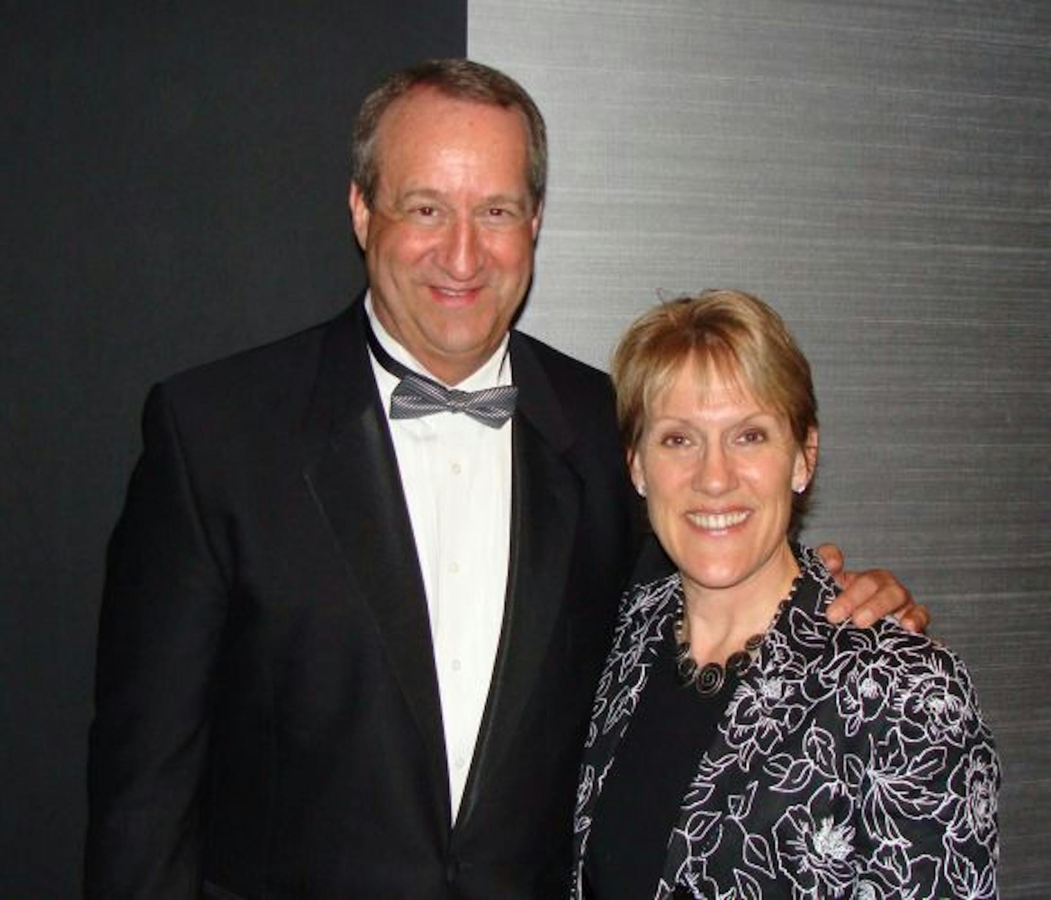 Mark Rosen, WCCO's sports director and the event's host and Susan Adams Loyd, vice president and general manager for WCCO.