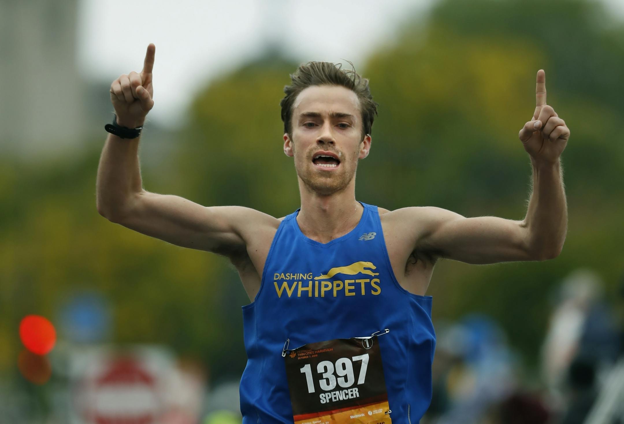 Spencer Duhaime was happy with his time of 2:43:24.
