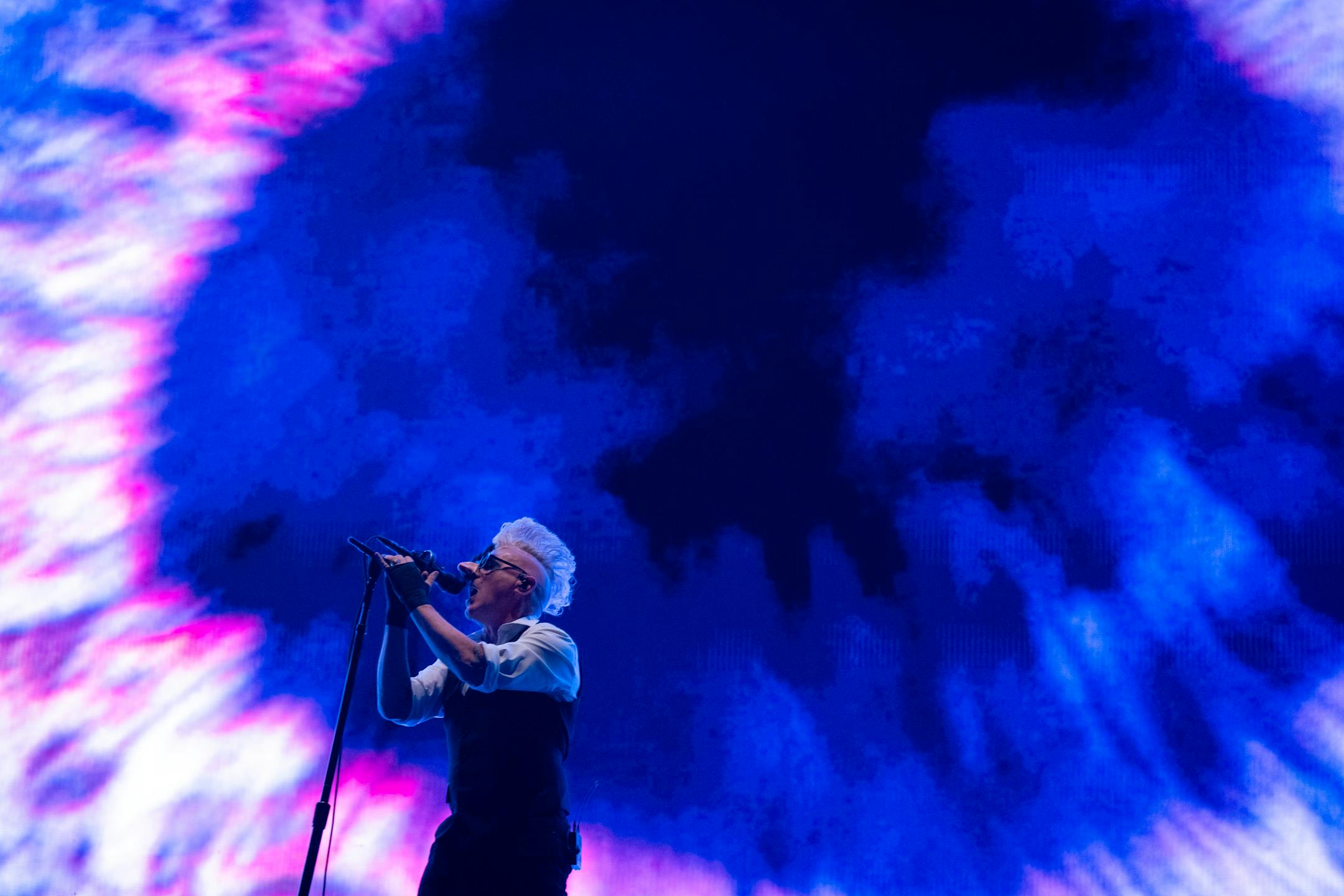 Singer Maynard James Keenan of Tool during the band's first song of their concert Tuesday night, October 31, 2023 at Xcel Energy Center in St. Paul.