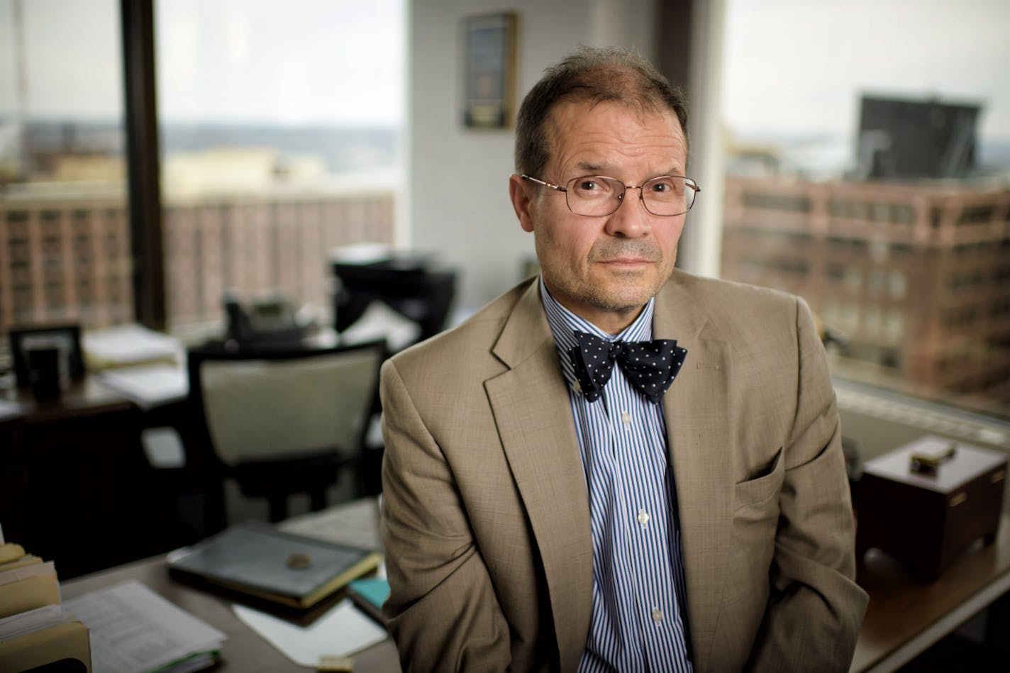 Attorney Jim Fleming, Ramsey County's Chief Public Defender in his St. Paul office. ] GLEN STUBBE &#xef; glen.stubbe@startribune.com Monday, November 13, 2017 Attorney Jim Fleming made a name for himself in Mankato successfully defending a former college football coach accused of child porn involving his own children, and representing former UM quarterback Philip Nelson, who left a man brain damaged with a single punch. Now he's shaking up the courts as Ramsey County's Chief Public Defender, fig