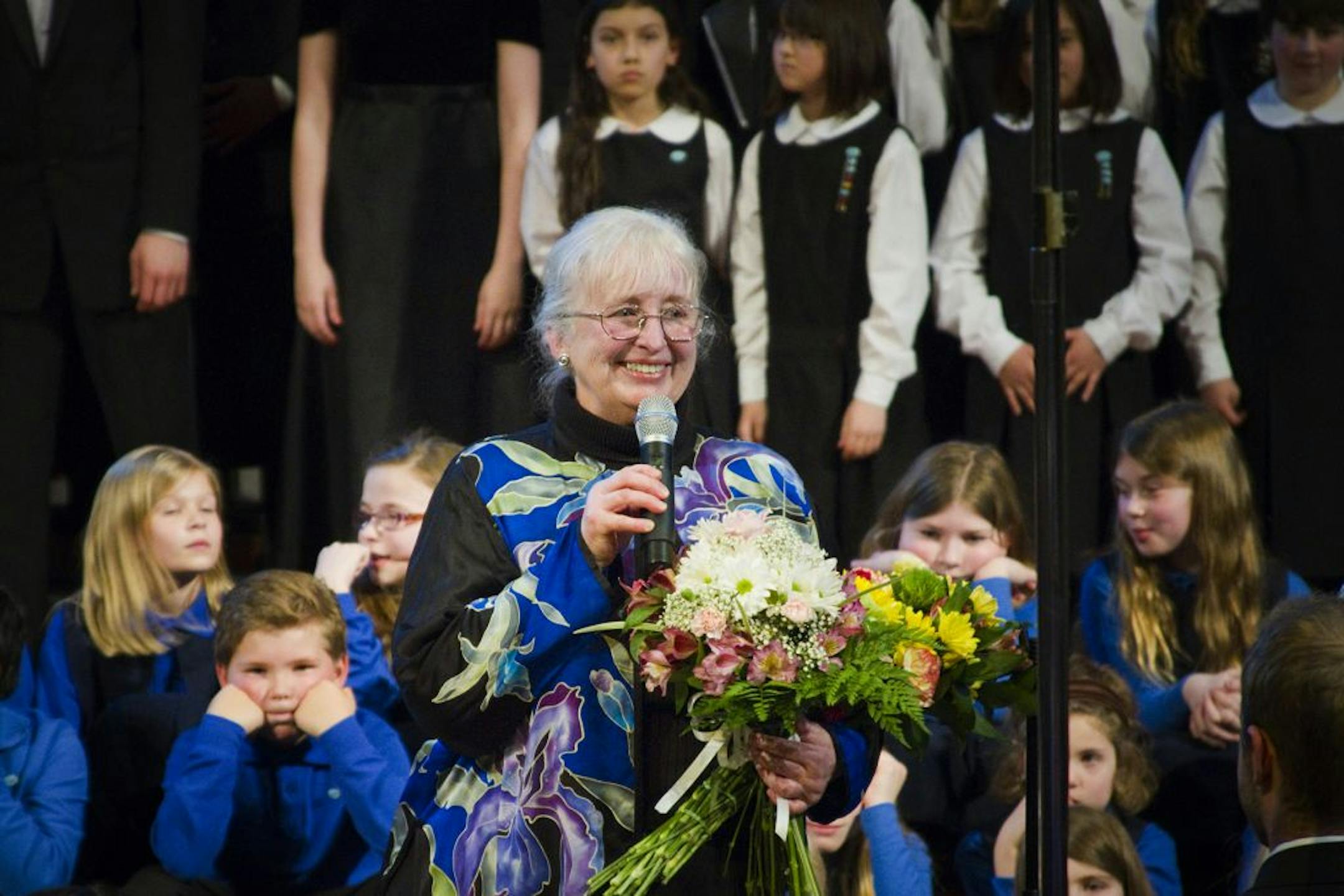 Rita Docter accepted accolades after her last Angelica Contati concert.